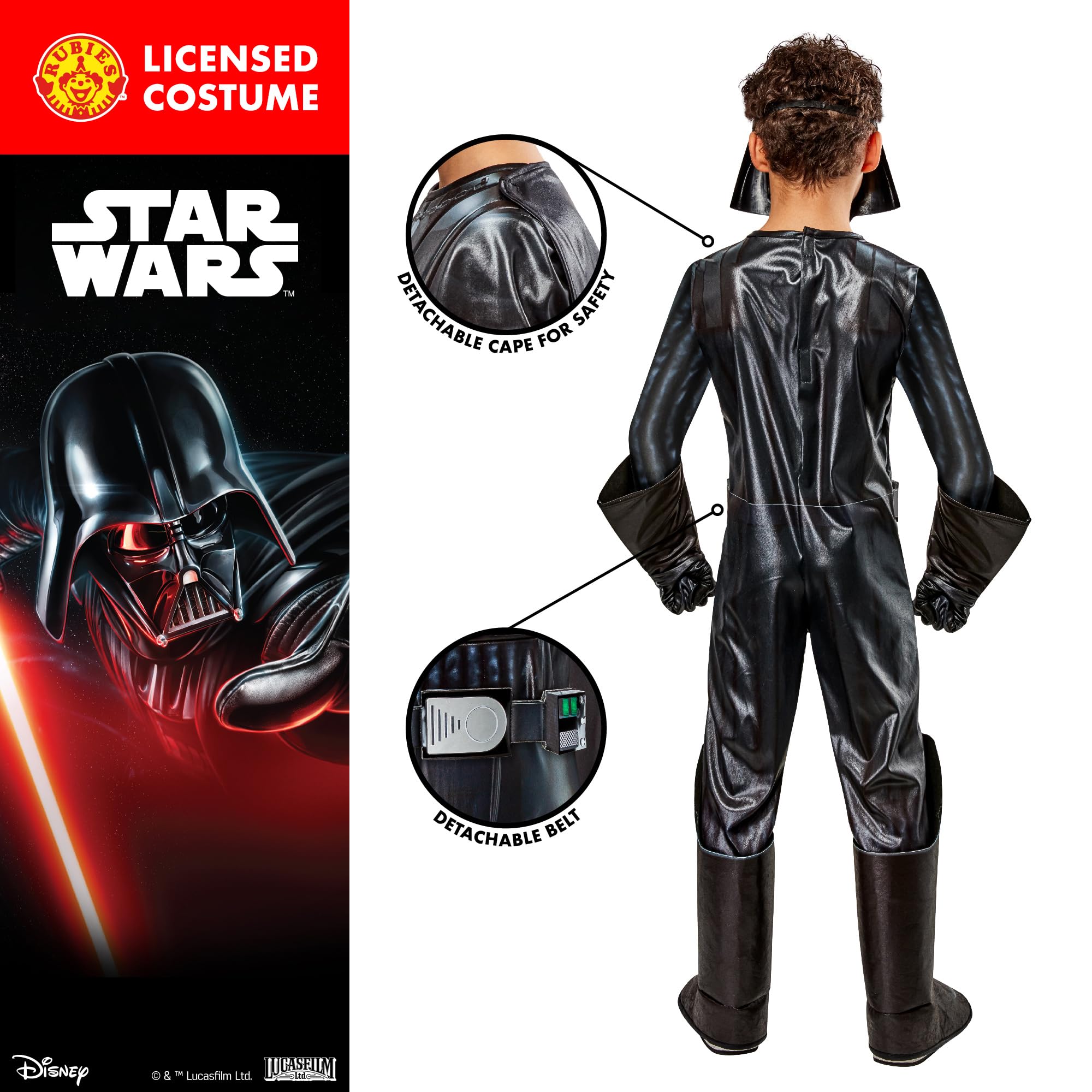 Rubie's Official Darth Vader Premium Kostium Dziecięcy, Fantazyjna Sukienka Dla Dzieci Superhero