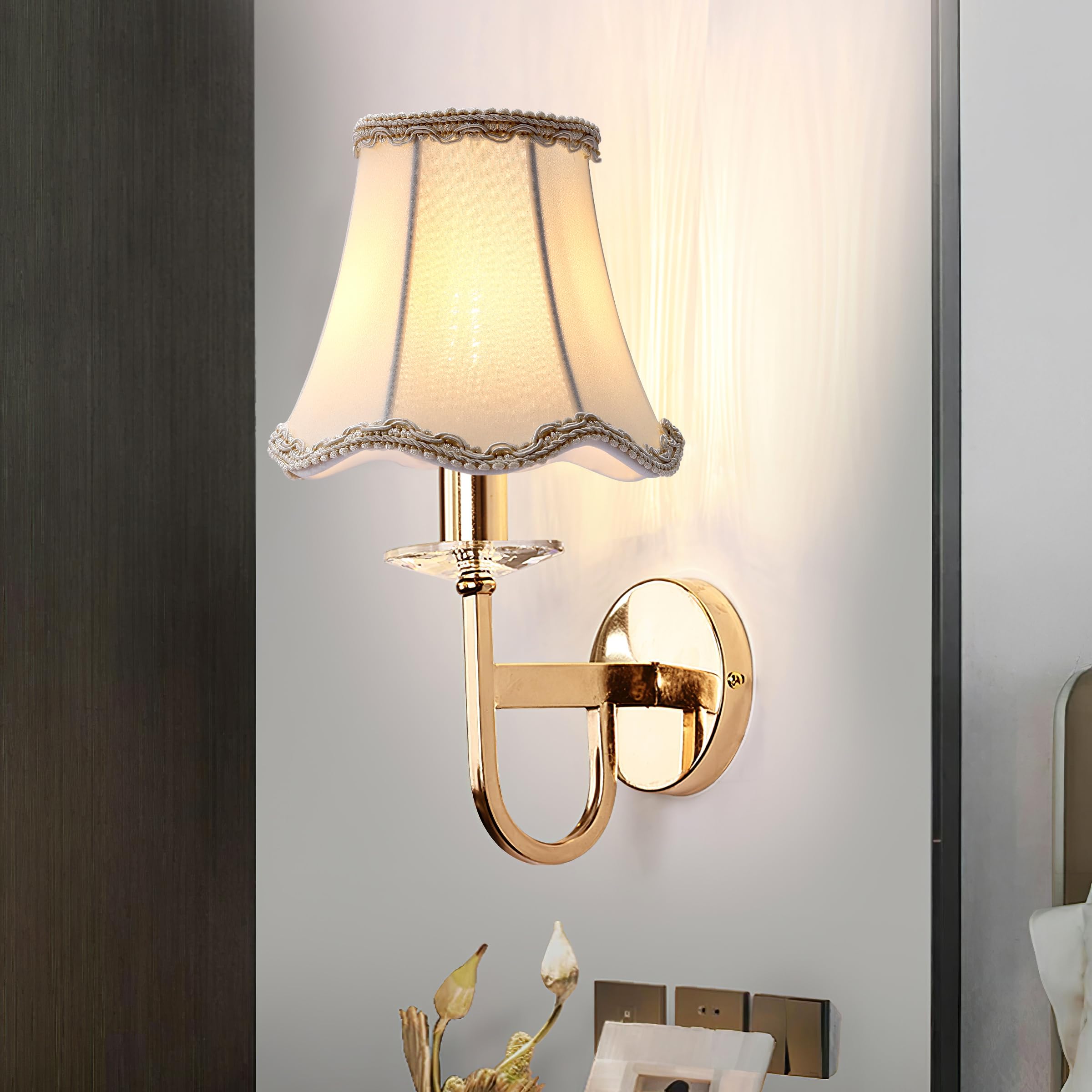 Moderno estilo europeo Droplight lámpara de pared vela lámpara lámpara sombra 6 pcs Set (blanco) 4