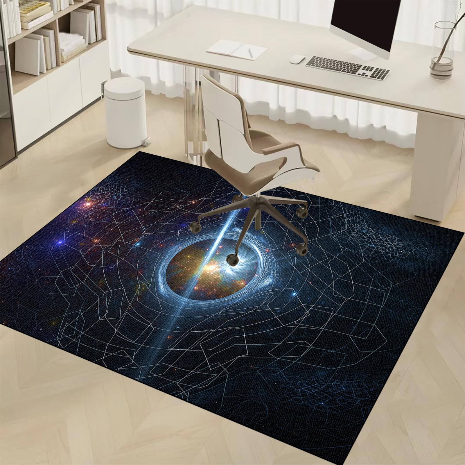 Dywan Krzesło Gamingowe, Ochraniacz Podłogi Wózki Inwalidzkie Biuro, Mata Ochronna Na Podłogi, Antypoślizgowa Mata Do Komputera Gry Na Podłogę 140 x 160 cm