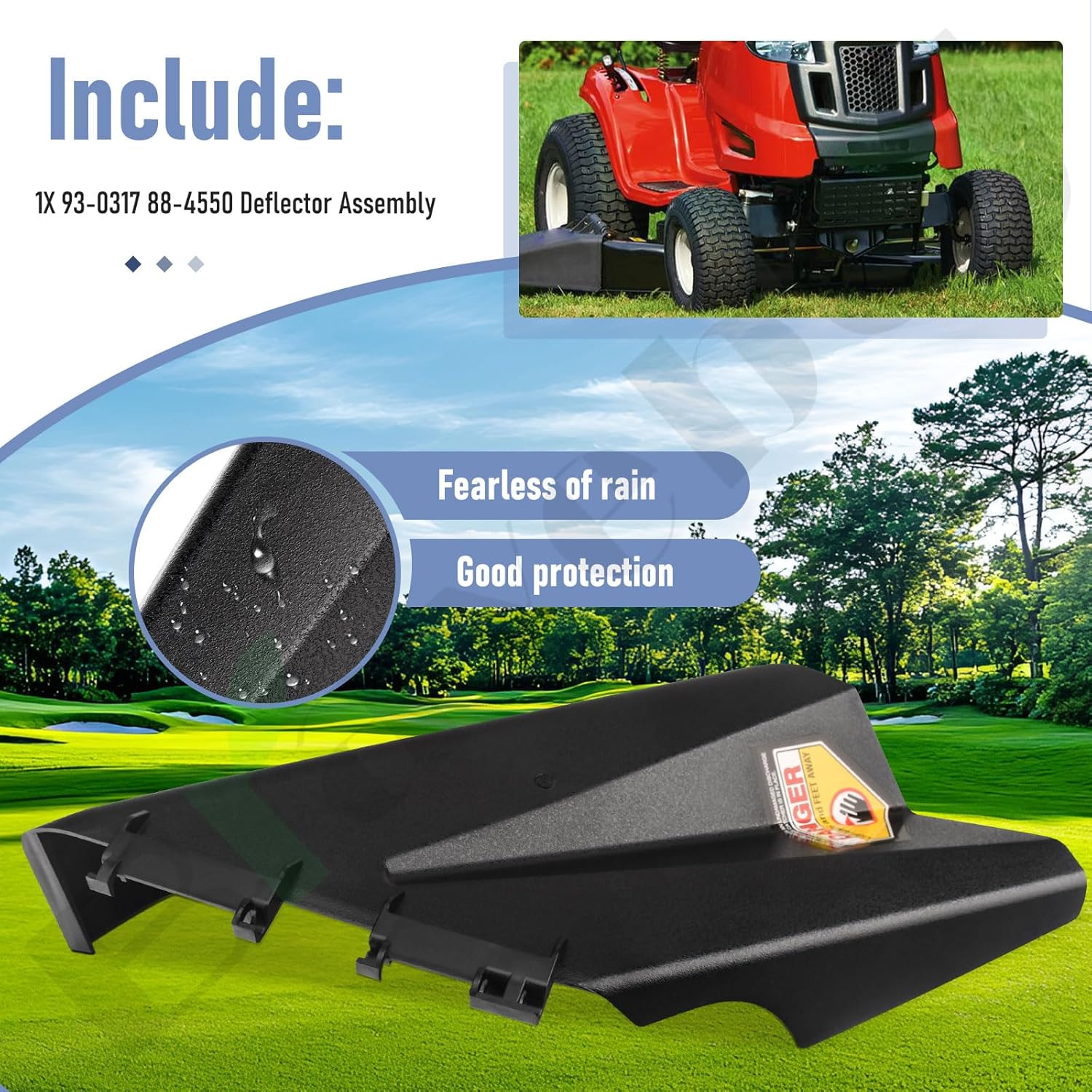 Braveboy 93-0317 88-4550 Deflector Assembly Compatible with Toro Lawn Mower 71427 71428 725057006 725057016 81242 81245 81242 81245 94301 94327 94330