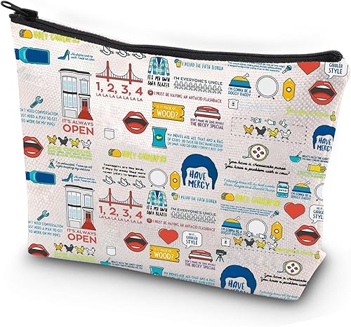 JYTAPP Bolsa de maquillaje divertida para programas de televisión, cotizaciones de la casa más llena, regalo de programa de televisión, mercancía de