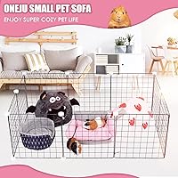 Vista 7 de Sofá para Conejillo de Indias - Sofá para Conejillo de Indias, Almohada Acolchada Removible, Brazos y Respaldo Rellenos, Súper Acogedor, Cama Ideal