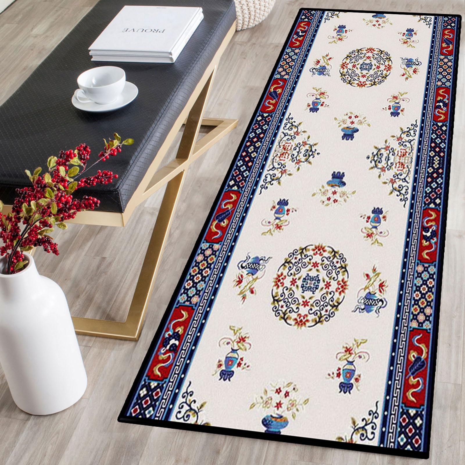 Tapis de passage lavable et antidérapant de dimensions 40x200 cm