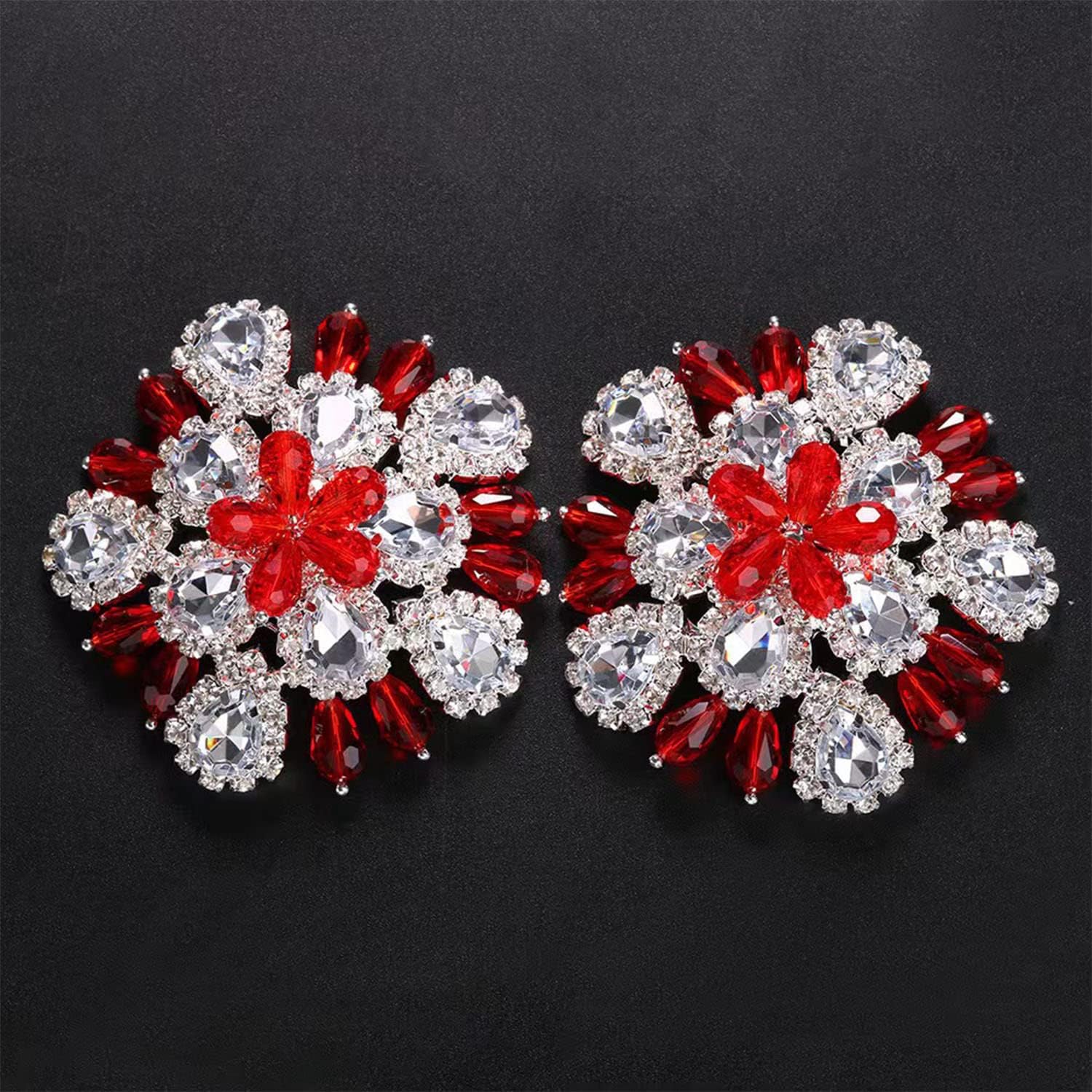 VERAMI Rhinestone Nipple Covers Pasties - Carnival Raves Hollywood Rave Reusable Bra Petal Diamond Stickers for Women image 3