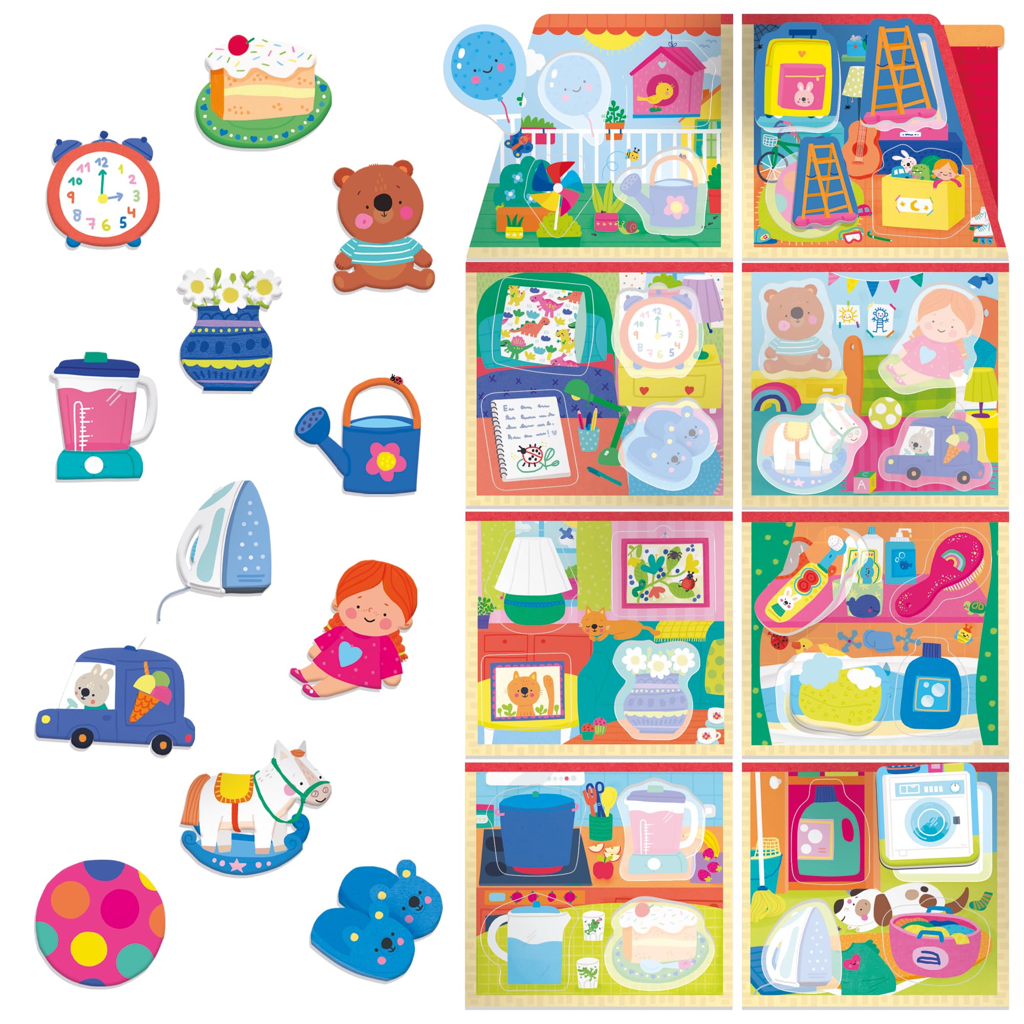 HEADU - La Mia Casetta Montessori - Ogni Cosa al Suo Posto! Nuova Versione | Giochi Montessori 2 3 4 Anni, Gioco Educativo Bambini, Giochi Incastro, Regalo Bambino Regalo Bambina, Made in Italy