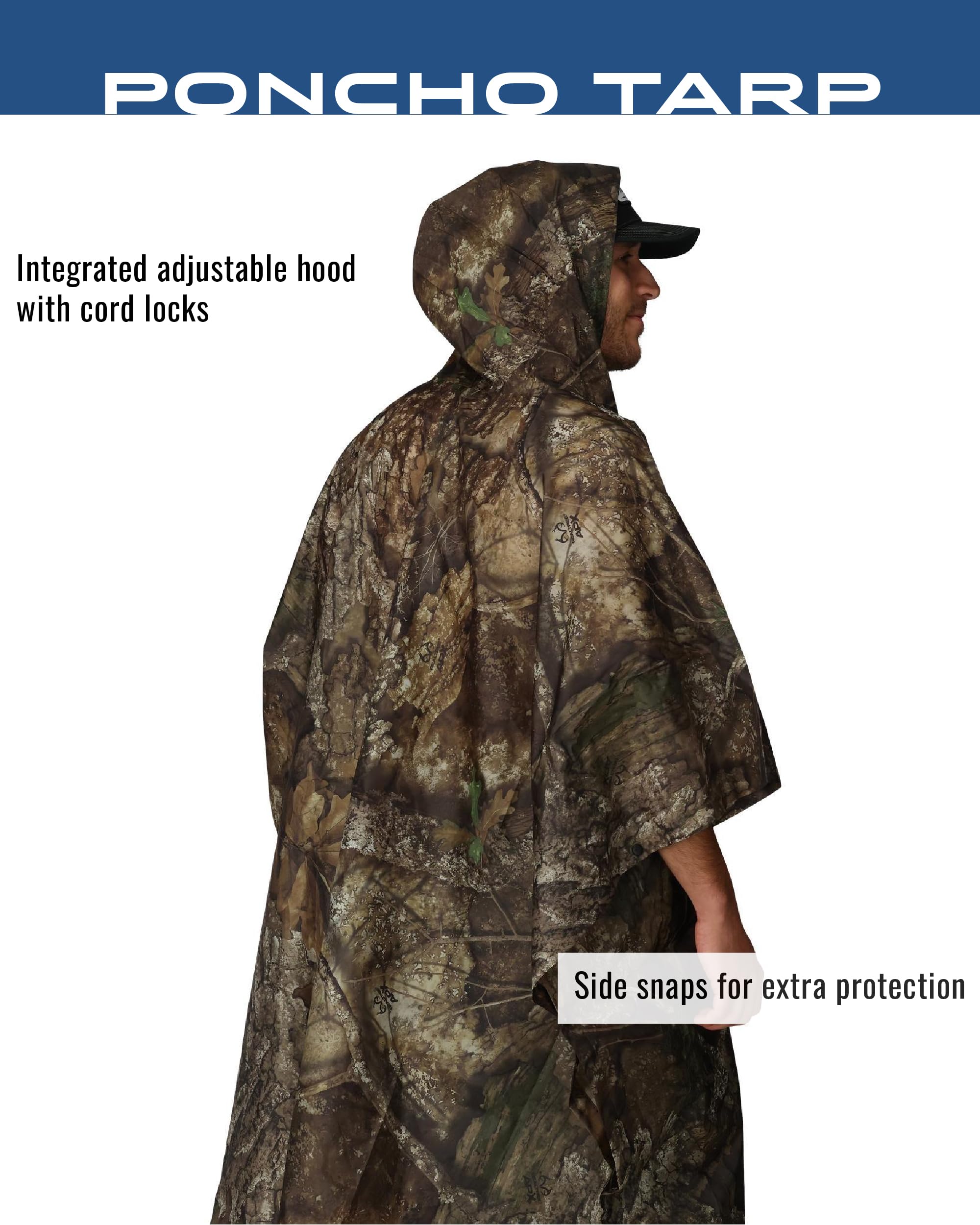 FROGG TOGGS Wodoodporna, oddychająca plandeka ponczo, Realtree Apx, Rozmiar uniwersalny