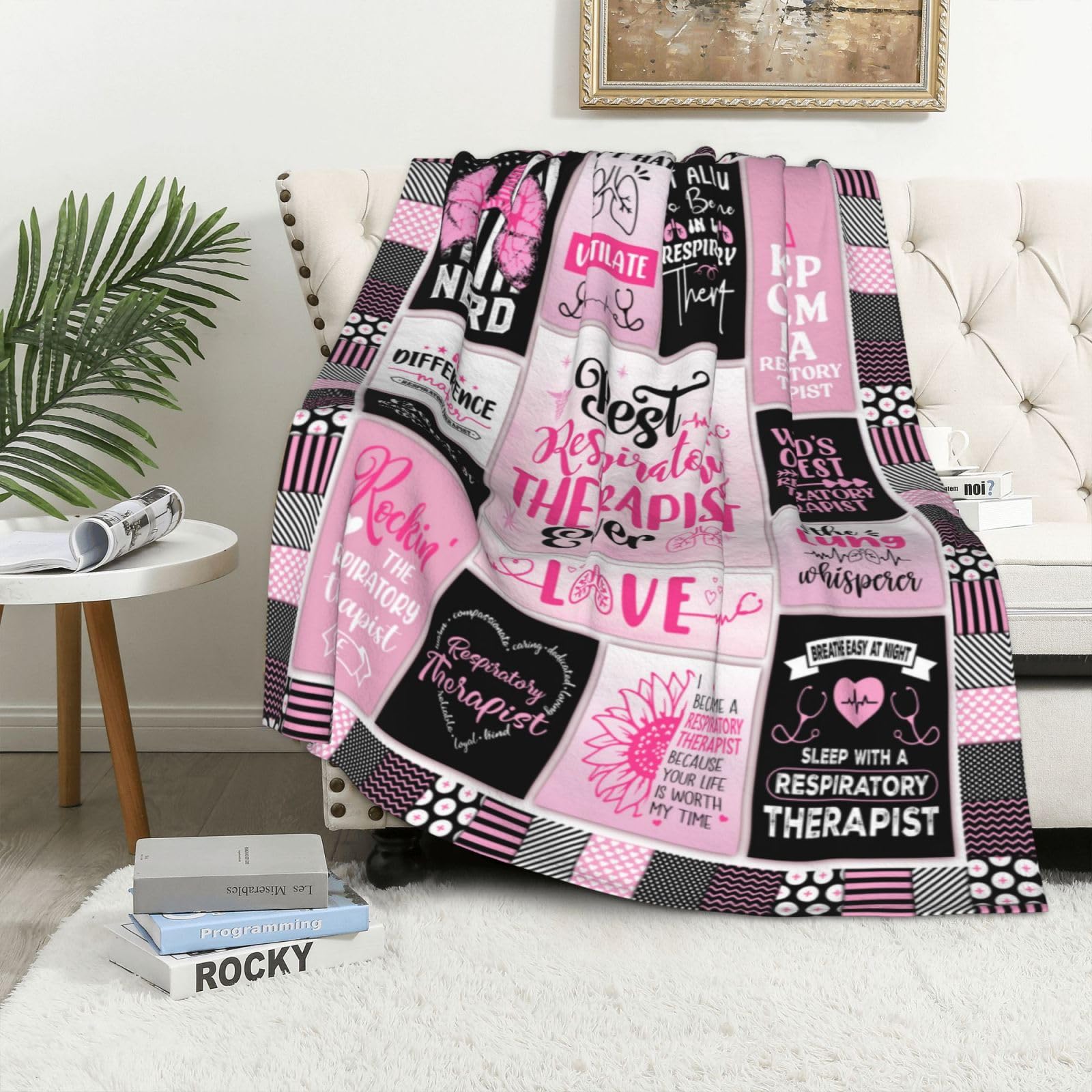 Respiratory Therapist Gifts, Respiratory Therapist Gifts for Women, Respiratory Care Week Gifts for Respiratory Therapist, Respiratory Therapist Birthday Gifts Throw Blanket 50"X 60"