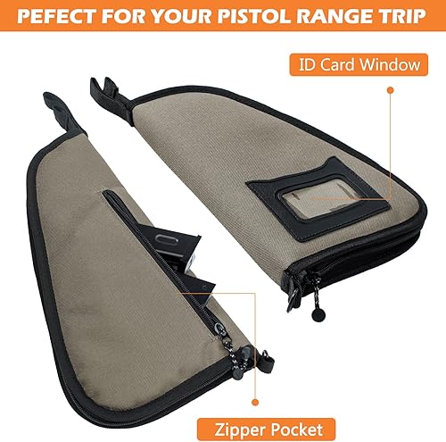 Miniatura 7 de VIGEGARI Estuche suave para pistolas, funda para pistola individual para pistolas, bolsa de pistola con cremallera bloqueable, bolsa de transporte