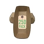 Mr Miracle 7 Inch Paper Hot Dog Tray in Kraft Paper. Pack of 250. Disposable, Recyclable and Fully Biodegradable. Made in USA