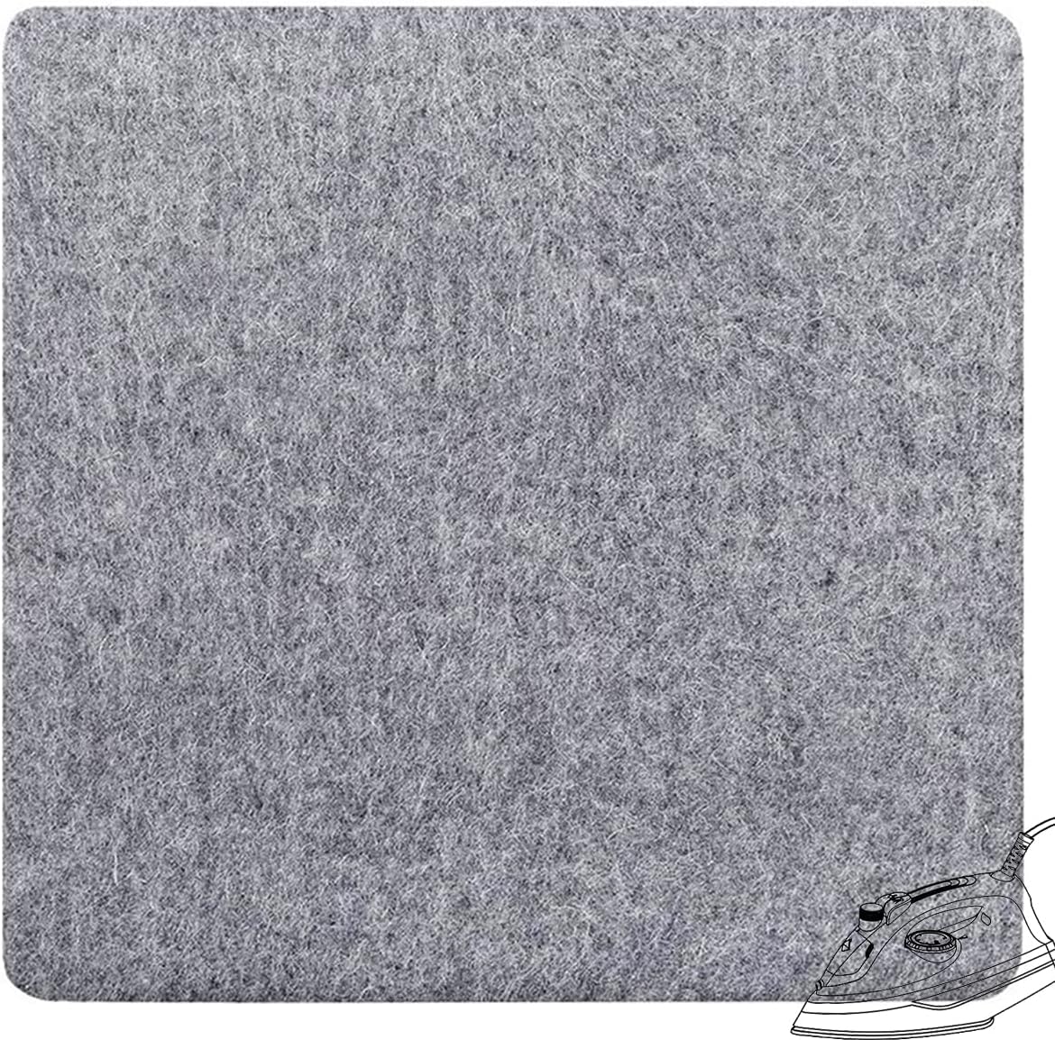 ScentedMOON Wool Pressing Mat for Quilting, Ironing Pad for Quilters, 17" x 17" Portable Felt Iron Board for Table Top, Great for Sewing, Pressing Seams, Embroidery and More