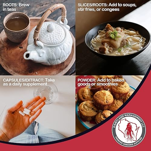 Miniatura 5 de Dairyland - Bolsas de té de ginseng americano (40 unidades) - Té de ginseng Wisconsin de primera calidad - Auténtico americano - Sin OMG, bebida sin