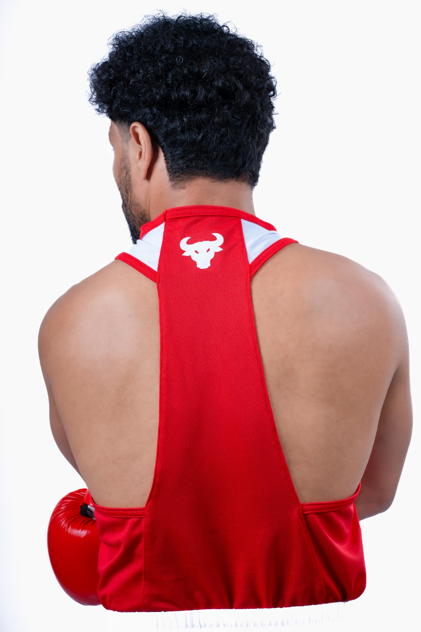 BULL-TEN Men’s Boxing Uniform Set – Sleeveless Vest and Shorts for Training, Sparring & Fitness | Boxing Outfit for Gym, Kickboxing, Punching Practice & MMA | Lightweight Sportswear Set, Red, M