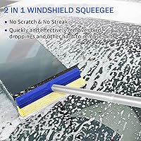 Vista 6 de Wontolf Cepillo de Lavado de Coche de 62'' con Mango Largo, Cerdas Suaves Sin Rayones Kit Resistente de Trapeador de Lavado de Coche, Kit Completo