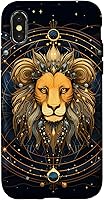 Vista 5 de Funda para iPhone 12 mini Leo signo del zodiaco León Horóscopo Constelación
