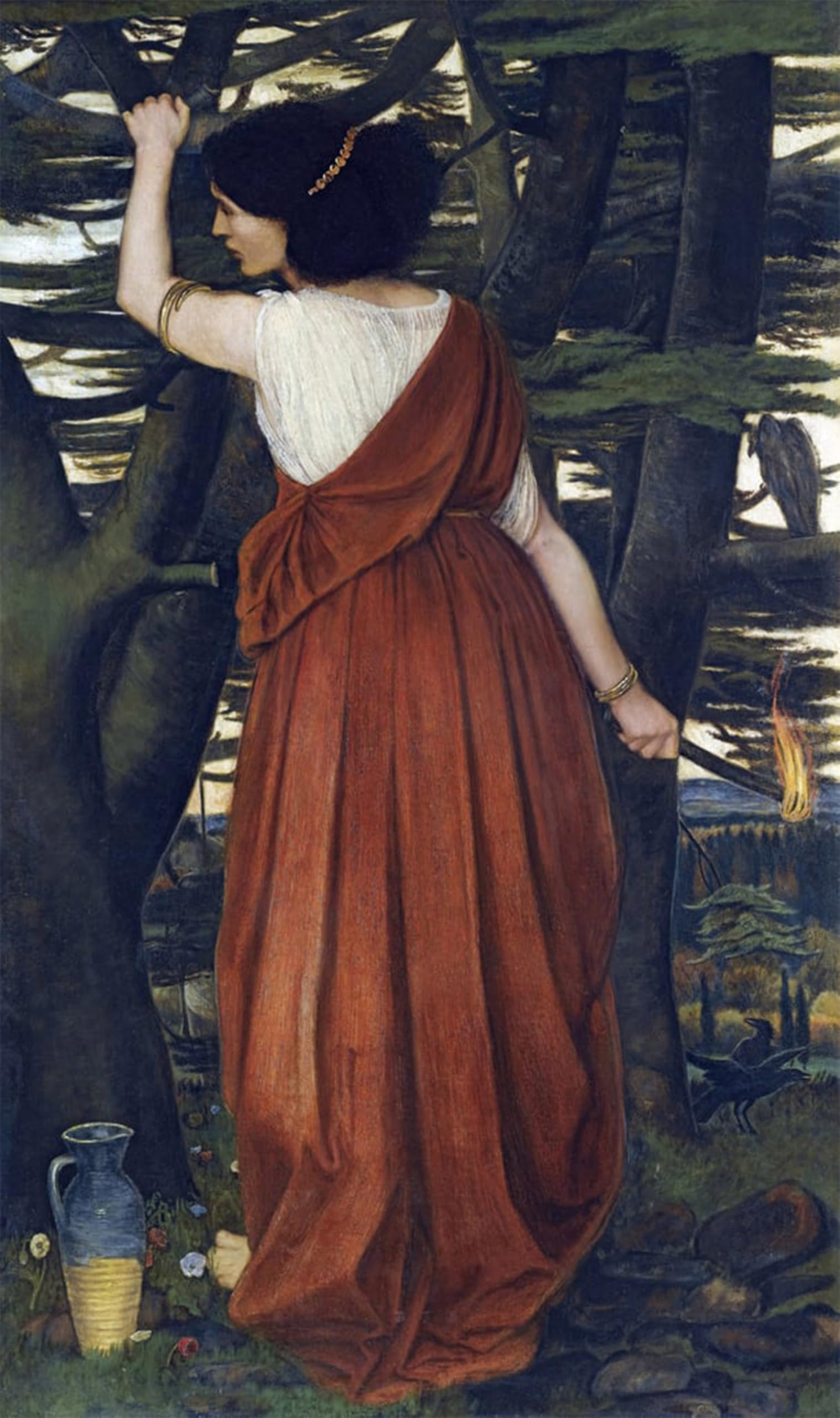 POSTERIIk Famous Animal Posters Vintage Picture Pre-raphaelite Paintings Rizpah the Daughter of Aiah by Roddam Spencer Stanhope Modern Wall Decor for Home Decor 60x90cm