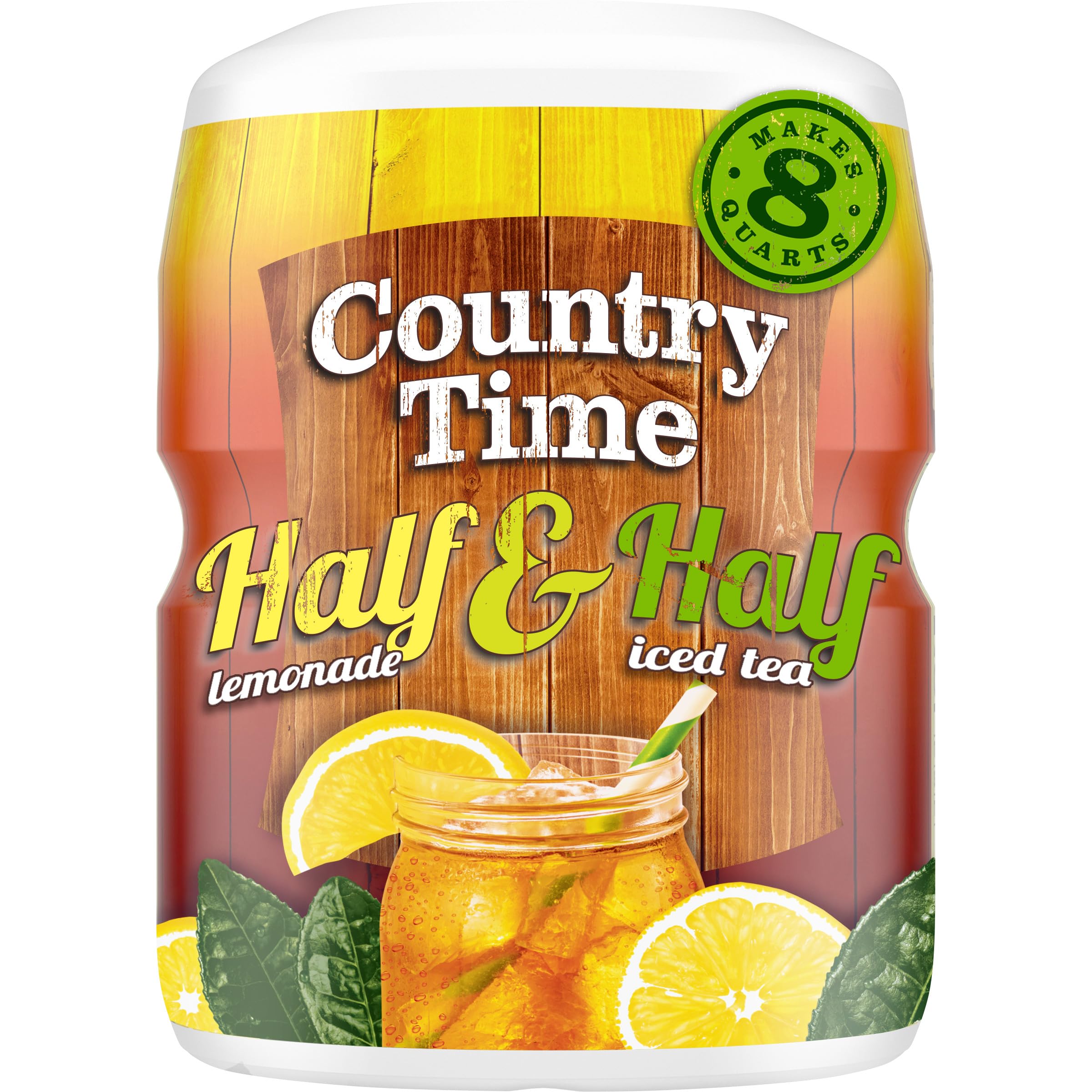 Half & Half Lemonade Iced Tea Naturally Flavored Powdered Drink Mix 1 Count 19 oz Canister