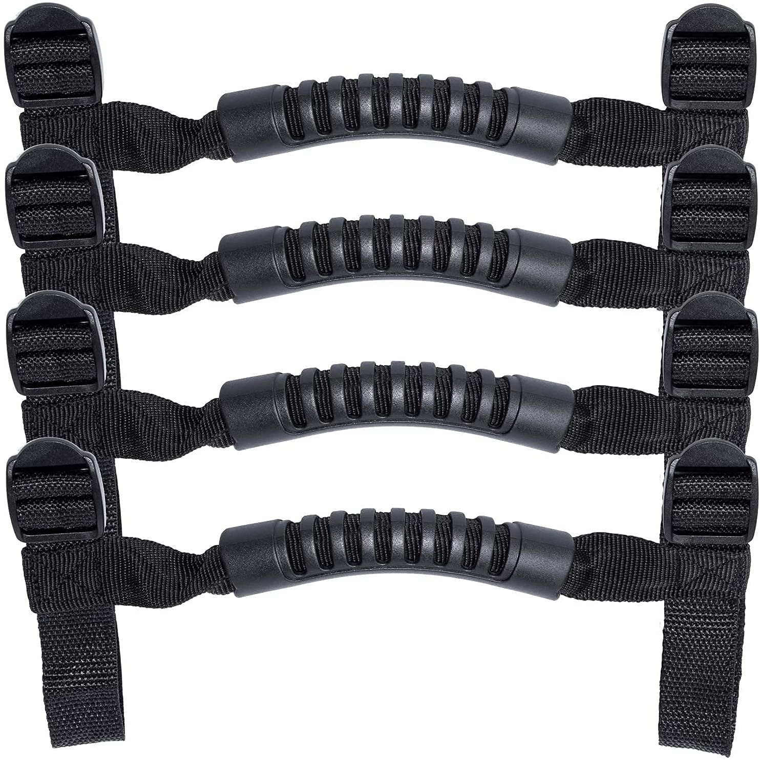 KASTWAVE Bar Grab Handles Grip Handle, Interior Accessories, with Roll Bar Grab Handles, for Jeep Wrangler YJ TJ JK JKU JL JLU Sports Sahara Freedom(4 pcs)