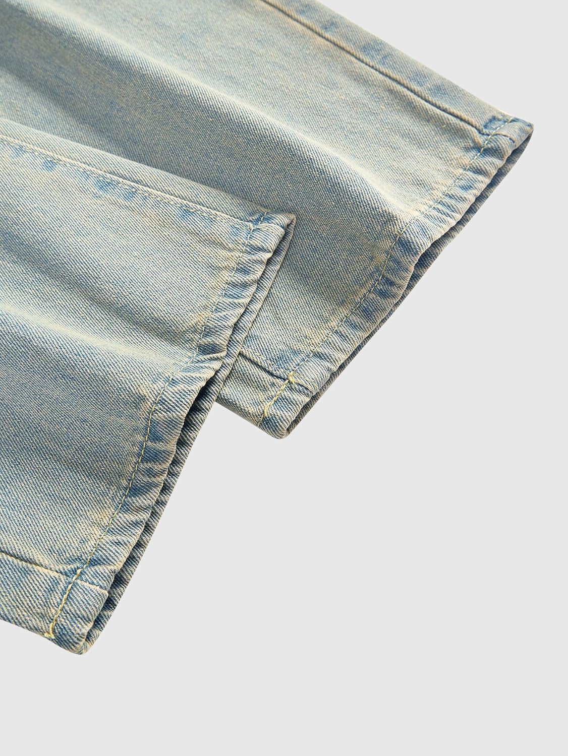 Women's High Waisted Jeans Vintage Stacked Straight Leg Y2k Denim Pants Streetwear - Image 5