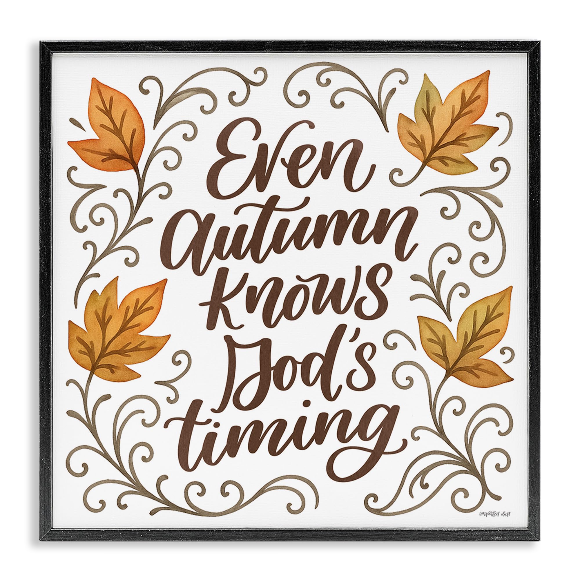 Tableau Even Autumn Knows God's Timing Stupell Industries décor de salon chaleureux 61 cm
