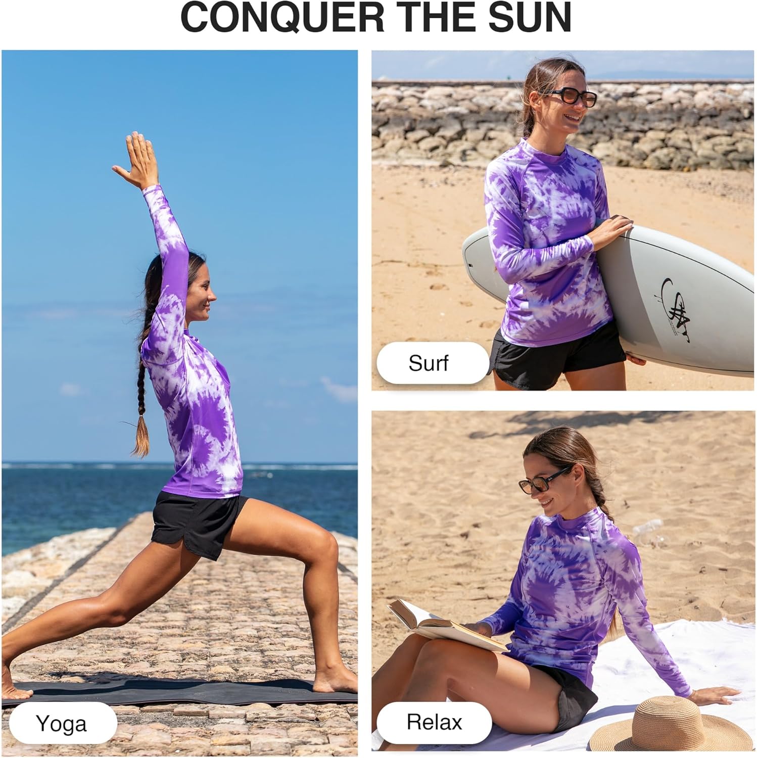 Kanu Surf Women's Keri Long-Sleeve UPF 50+ Rashguard