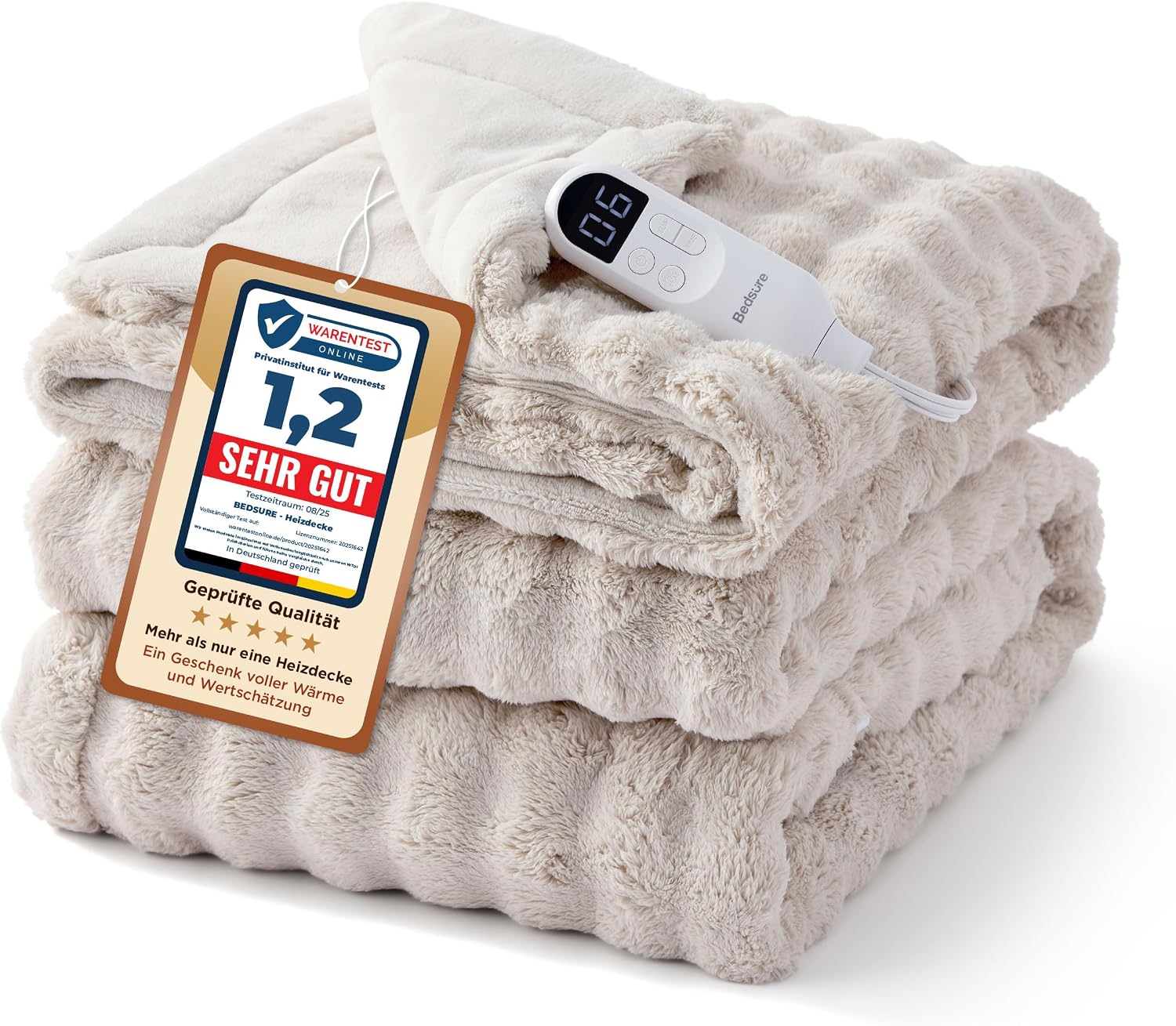 BEDSURE Heizdecke Wärmedecke Kuscheldecke