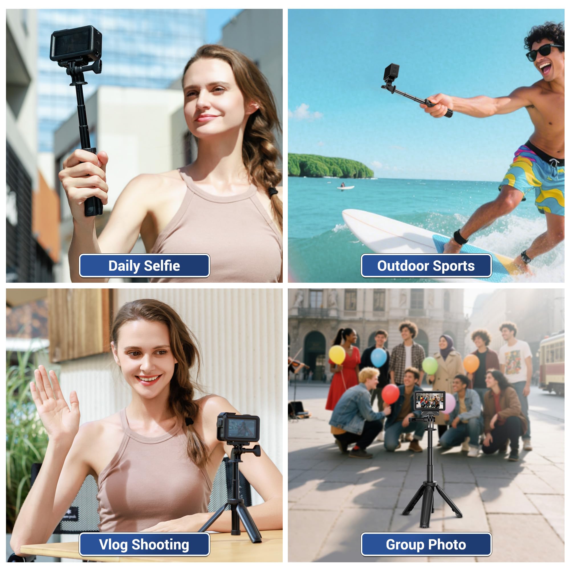 Mini treppiede per selfie DJI Osmo Action 5 Pro/4/3 e Hero 13/12/11/10/9