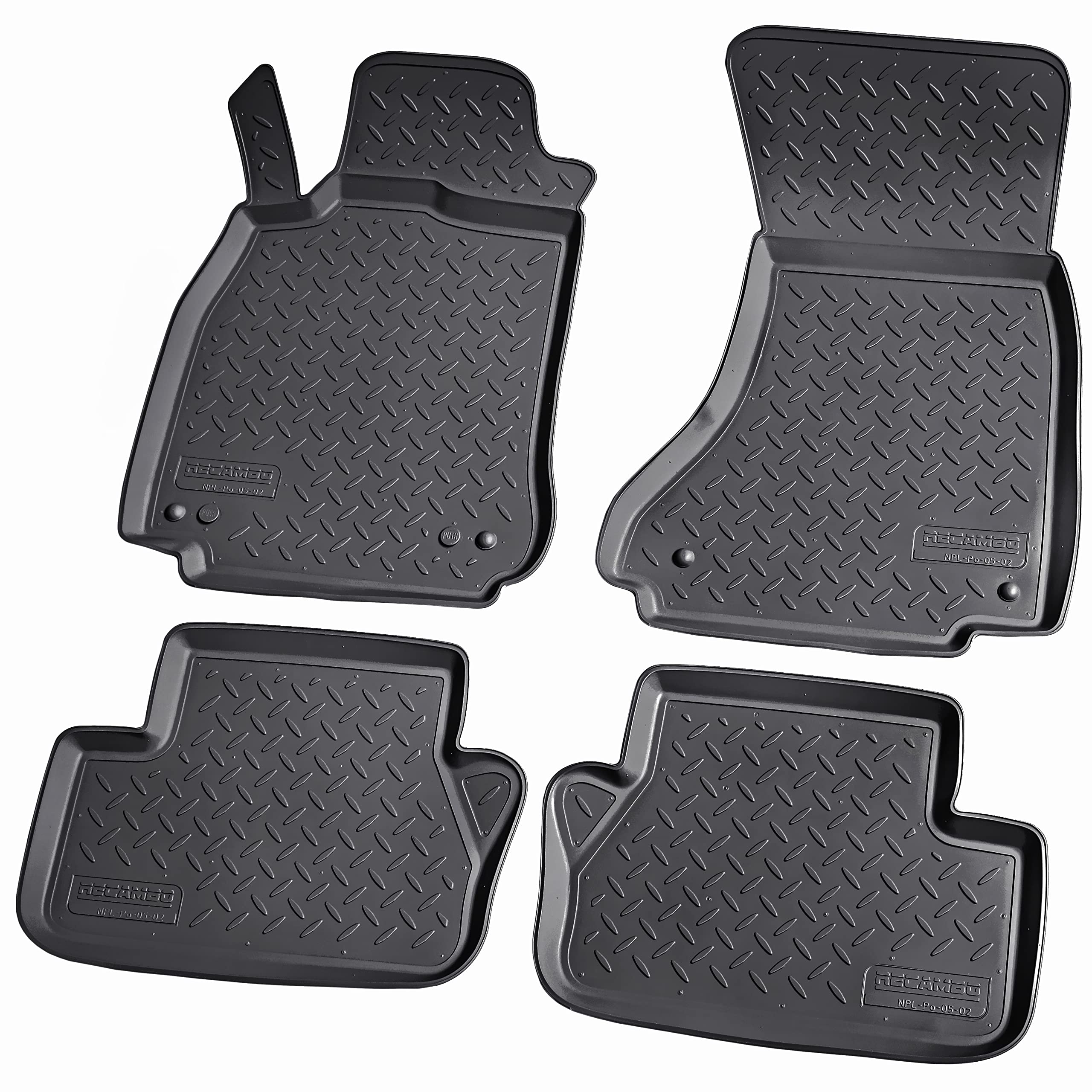 Alfombrillas de goma Audi A4 B8 B9 con acabado premium resistente 2