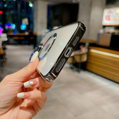Miniatura 3 de Mangix Funda para iPhone 13 Pro Max, compatible con MagSafe Protector completo de lente de cámara chapado de lujo para mujeres y niñas, funda