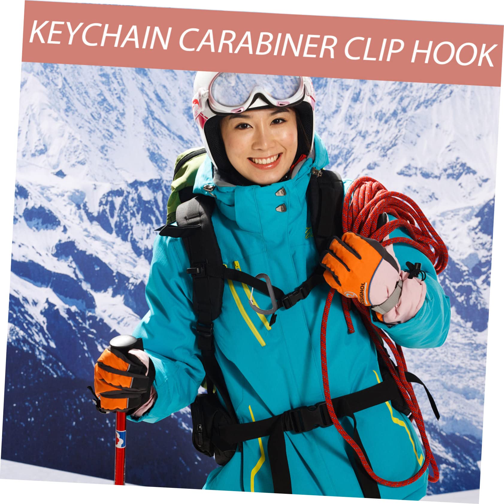 BESTonZON Mosquetones Accesorios De Camping Clips De Carabiner Actividades