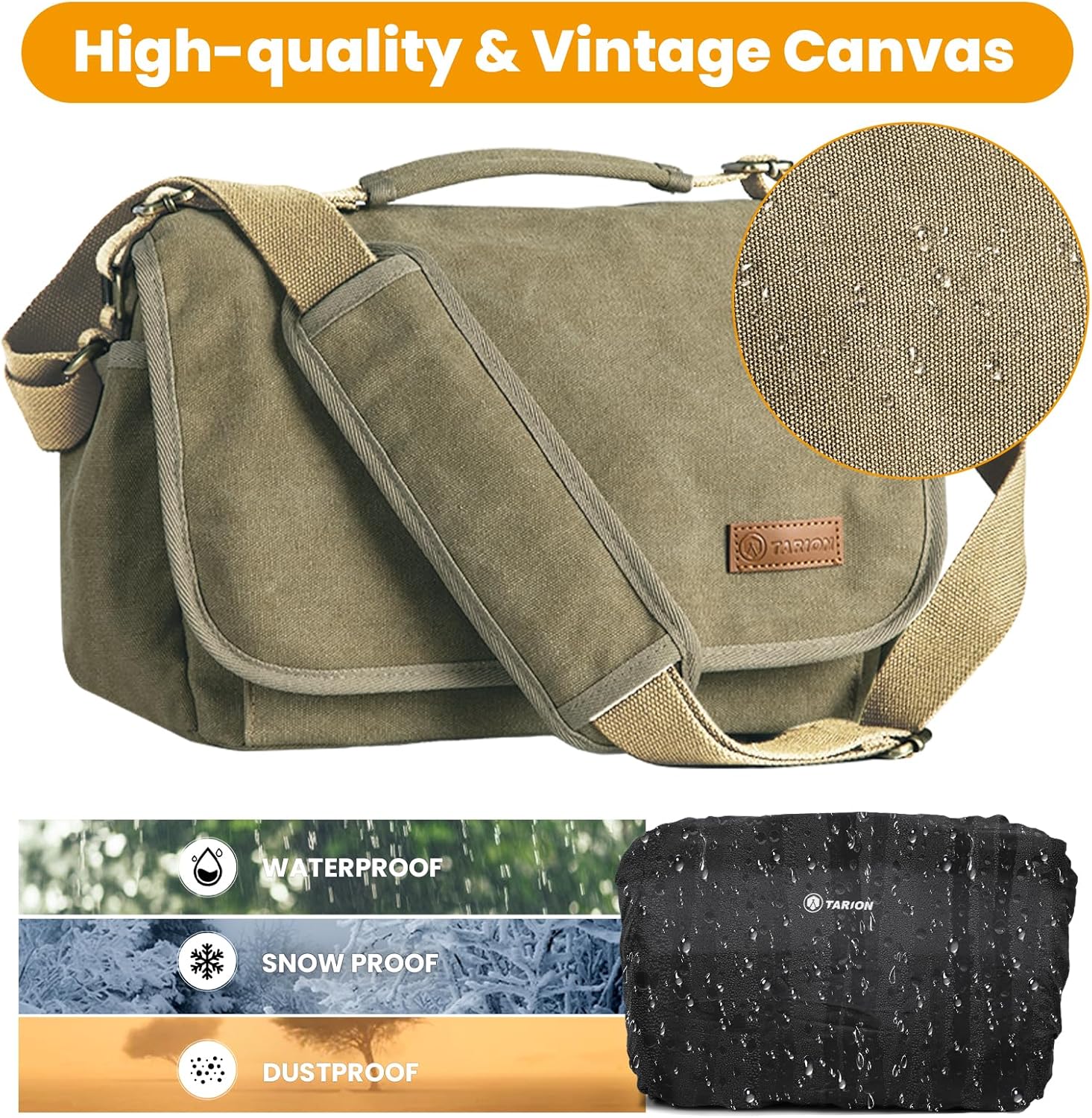 TARION Outdoor Camera Messenger Bag - 5L Crossbody Camera Sling Bag