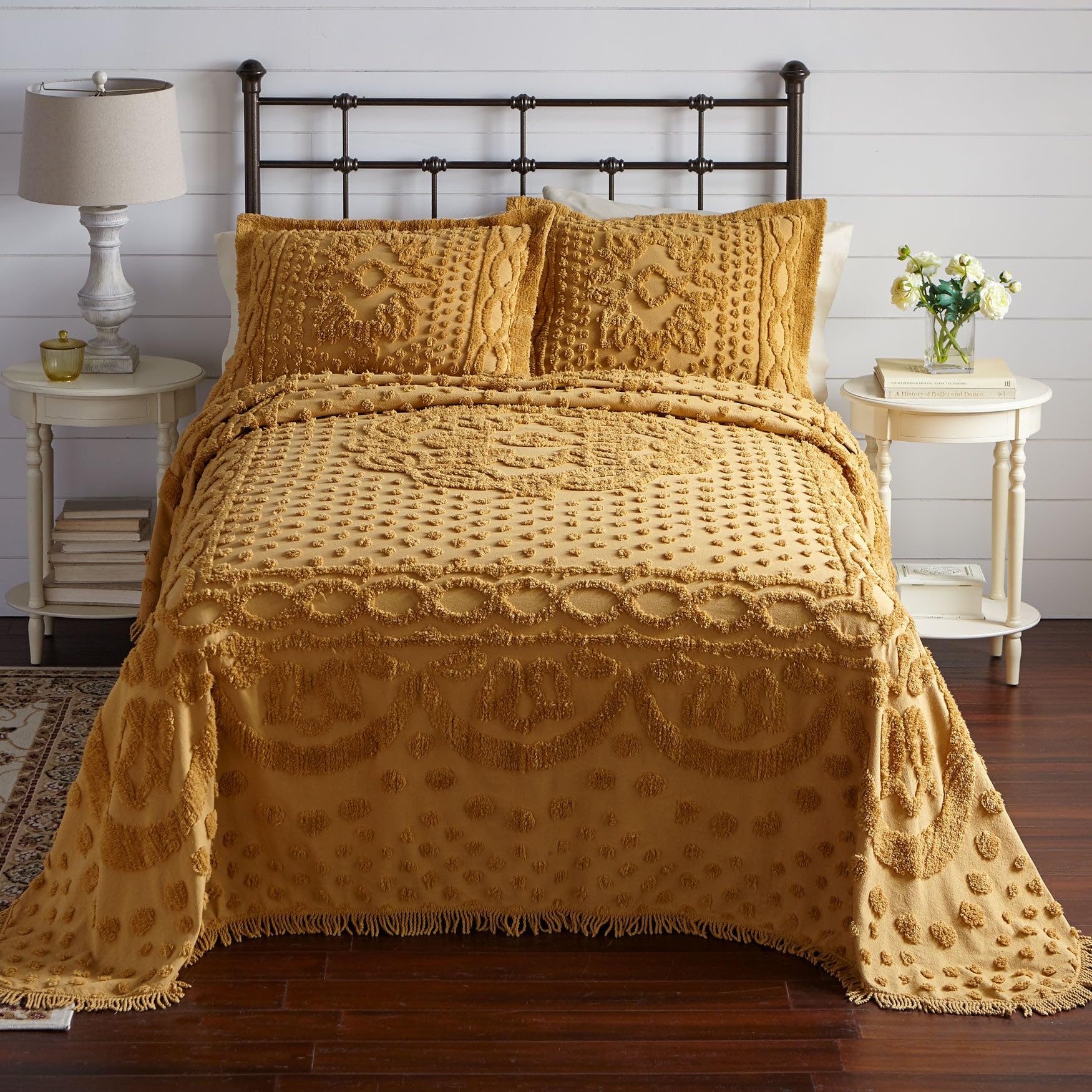 BrylaneHome Cotton Georgia Chenille Bedspread