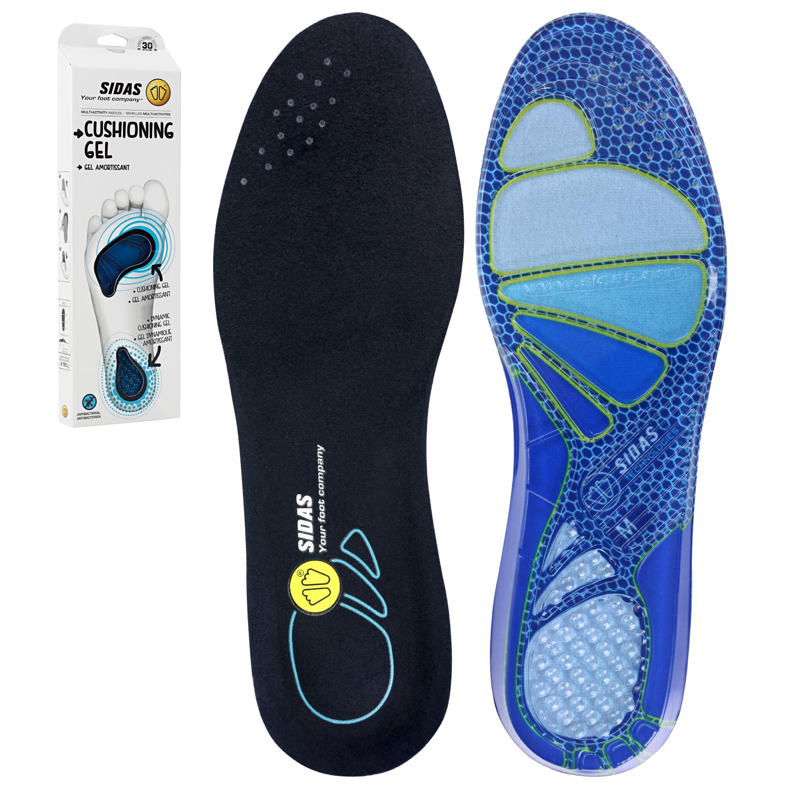 Sidas Unisex Cushioning Gel Insoles: : Xxl