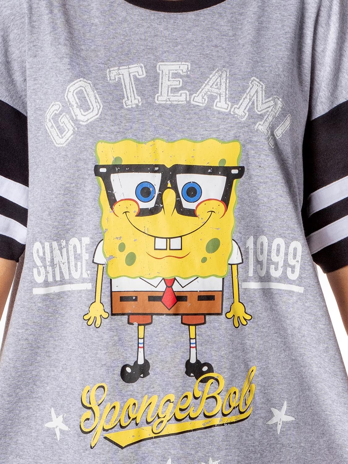 INTIMO Nickelodeon SpongeBob SquarePants Womens' Go Team! Nightgown Sleep Pajama Shirt
