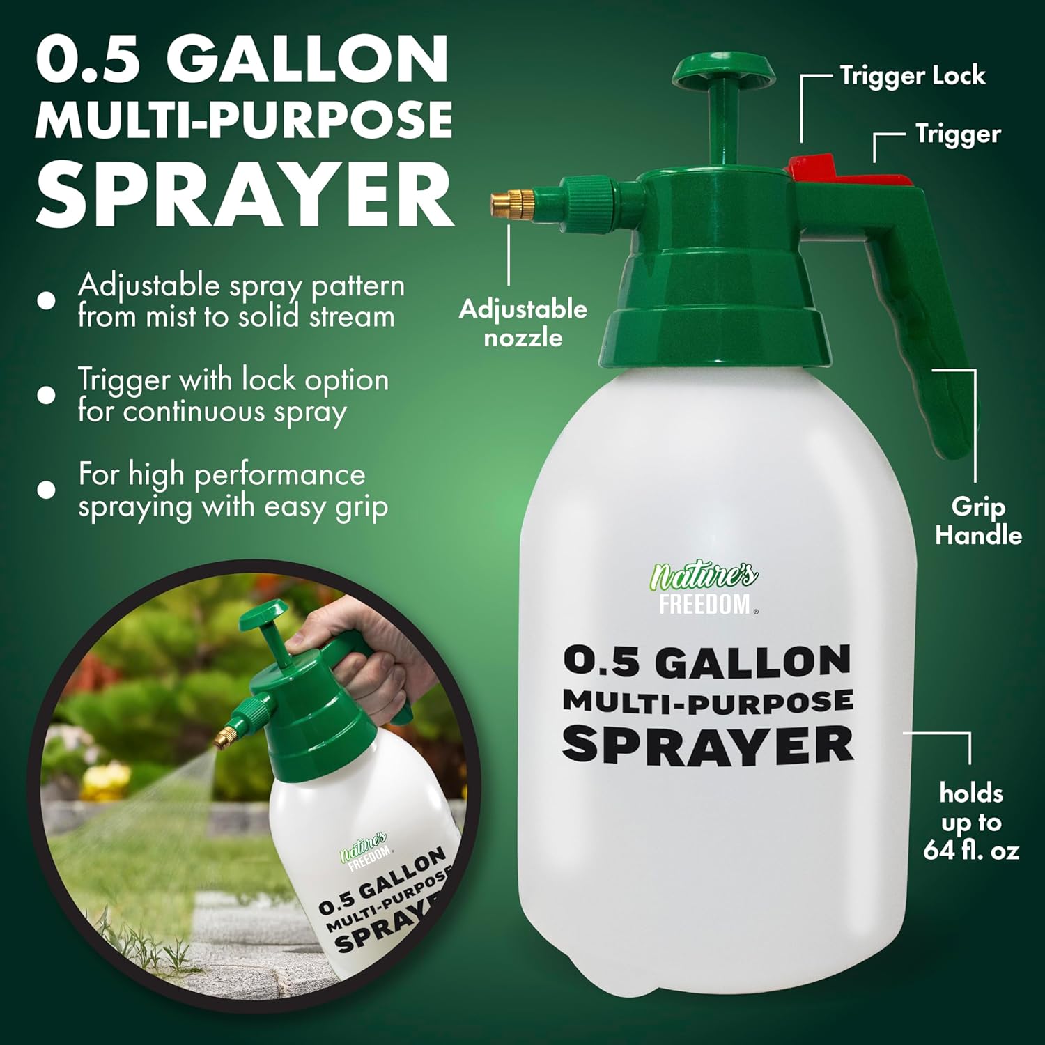Kennel Cleaner and Disinfectant Concentrate with Pump Sprayer, 1 Gallon