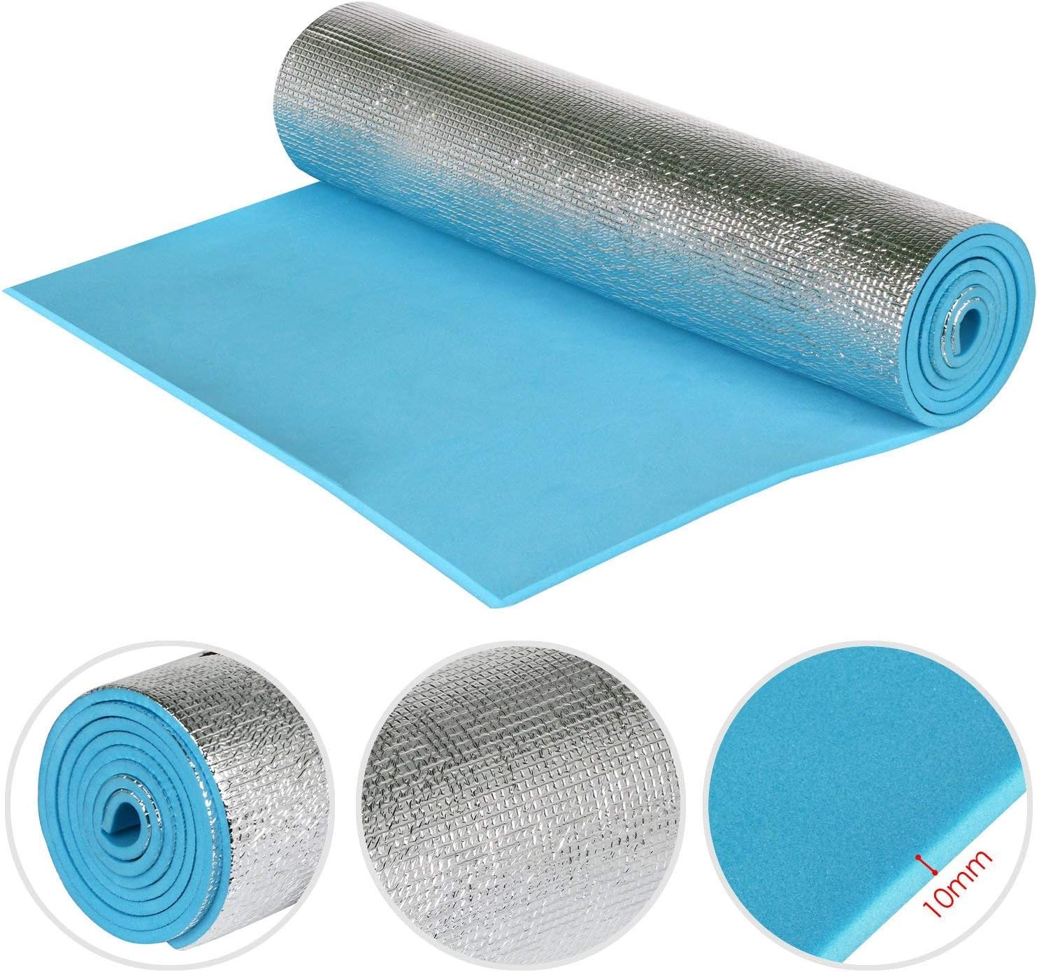 TRIXES Large Adults Camping Roll Foam Sleeping Mat for Tent Floor and Festival
