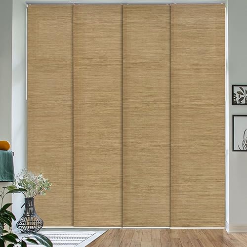 Miniatura 2 de GoDear Design Panel deslizante ajustable de lujo con tela decorativa tejida natural (búfalo)