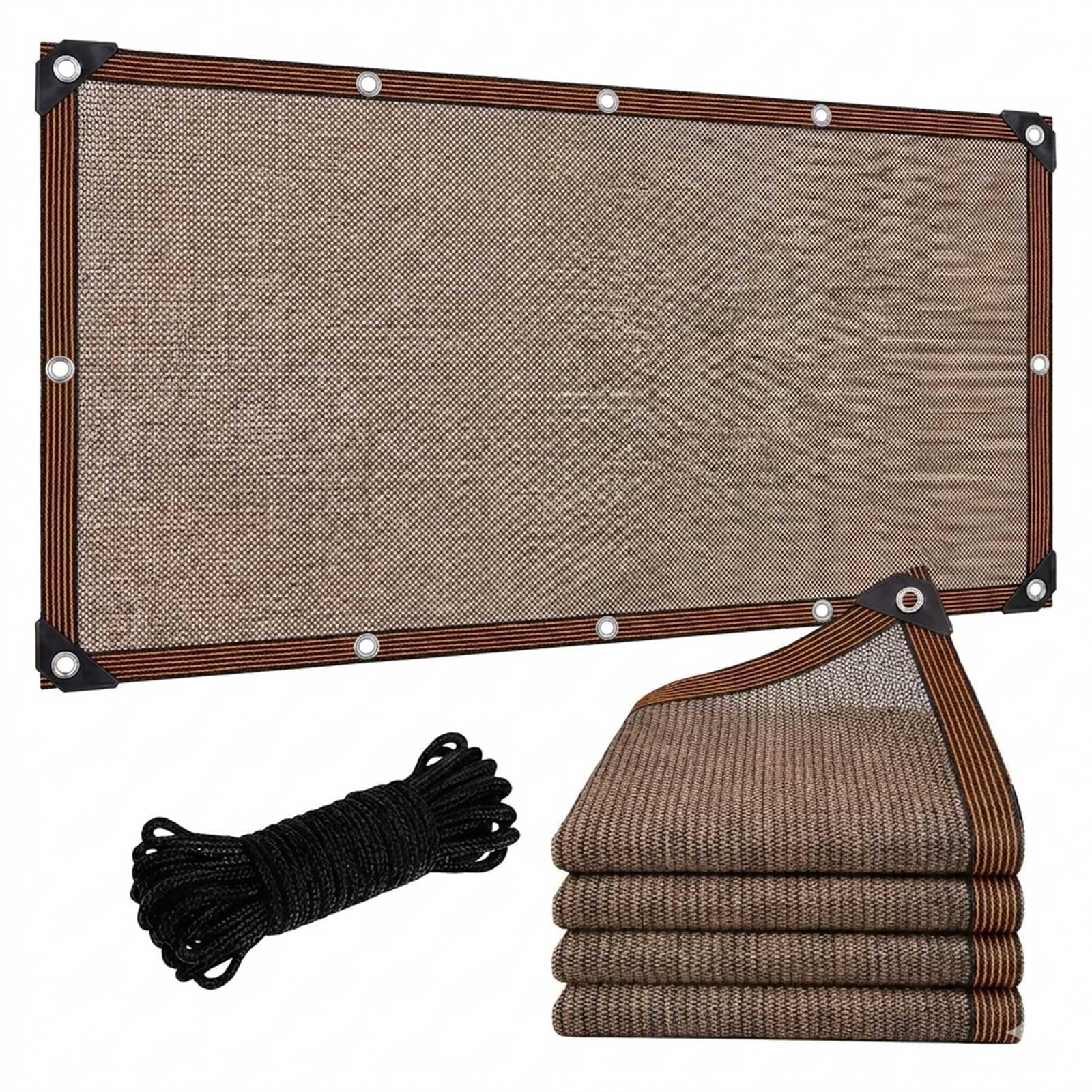 Telo Ombreggiante Esterno 90% Rete Ombreggiante Antigrandine con Occhielli, Vela Ombreggiante Parasole Esterno Traspirante per Giardino Pergola Cortile Tessuto Ombra(3x6m)