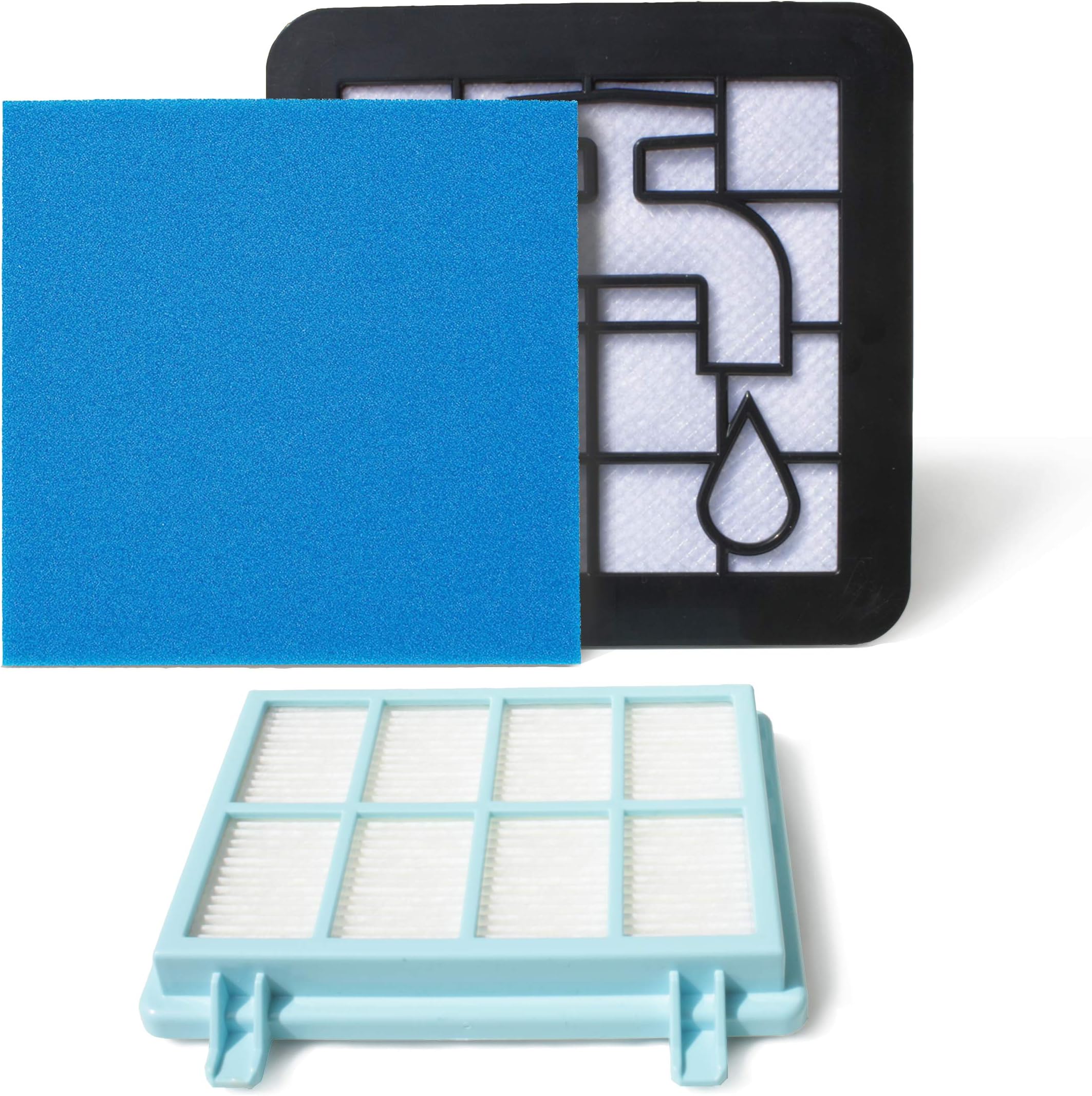 Complete Filter Set, Compatible With Philips Vacuum Cleaners, Powerpro Compact + City Active, Such As Fc8010/01 And Fc8010/02