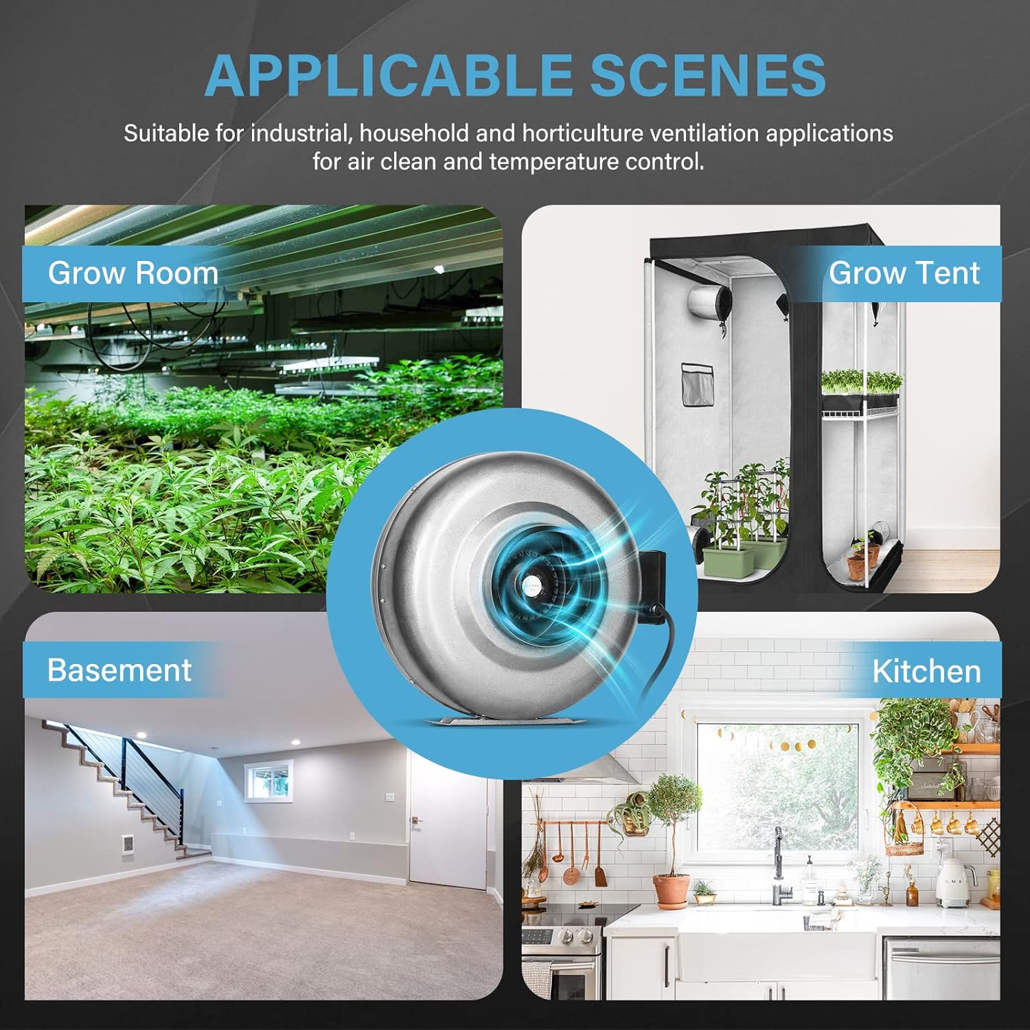 🔥 Hot Deals iPower 6 Inch 442 CFM Duct Inline Fan HVAC Exhaust Blower for Grow Tent Ventilation, New, Silver Review iPower 6 Inch 442 CFM Duct Inline Fan HVAC Exhaust Blower for Grow Tent Ventilation, New, Silver