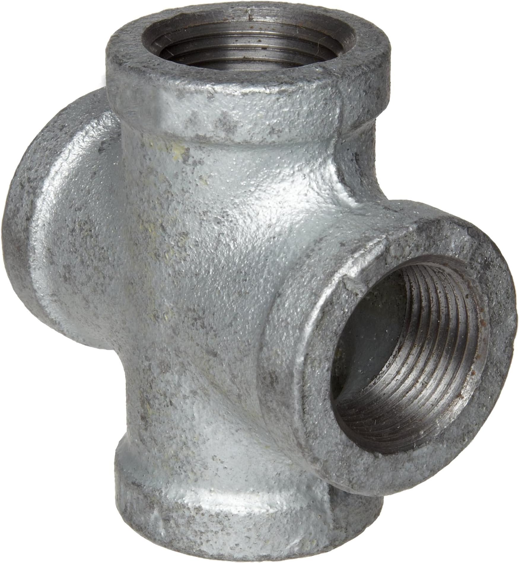 Anvil 8700126959, Malleable Iron Pipe Fitting, Cross, 3/4" NPT Female, Galvanized Finish