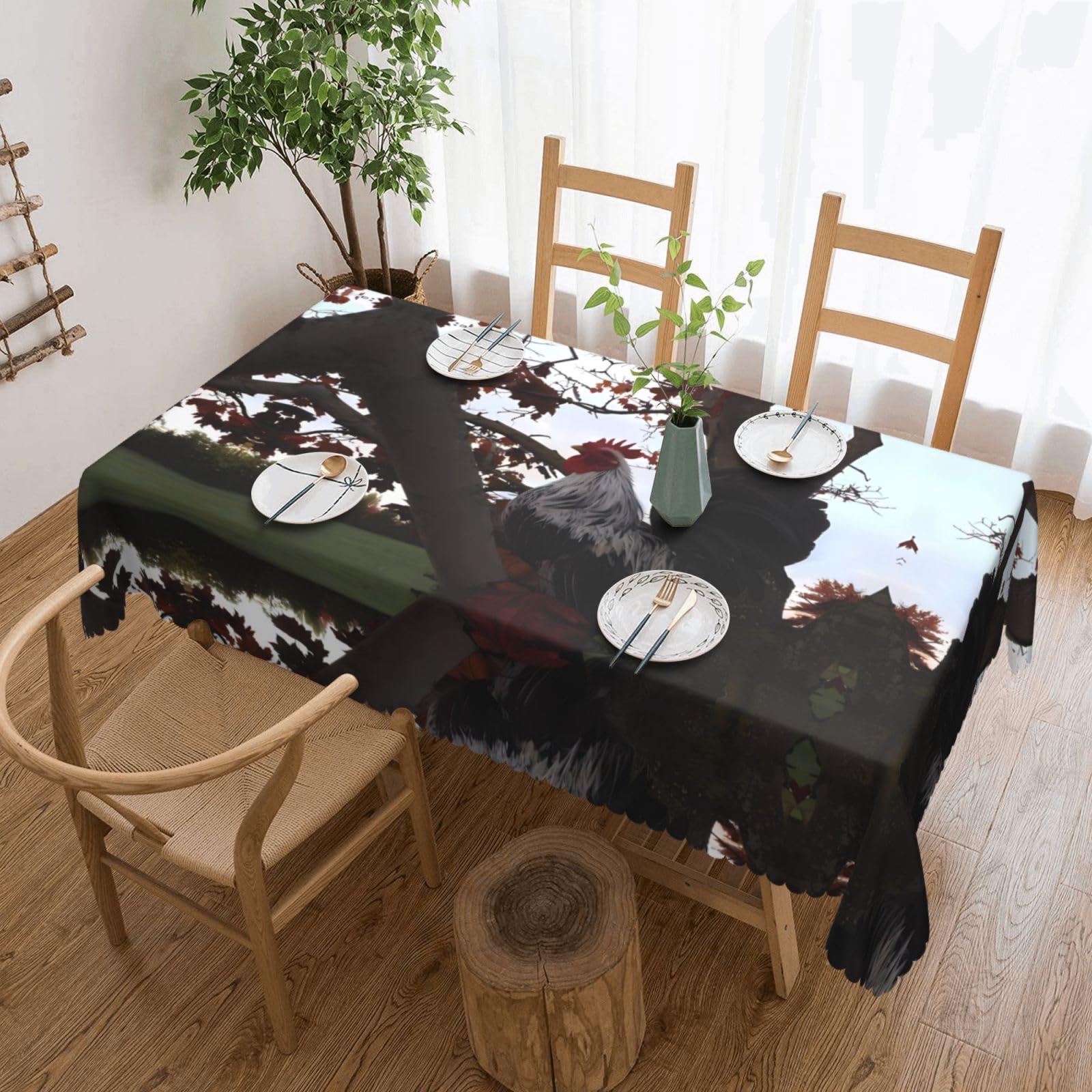 MROWYC BackYard Chickens Printed tablecloths are suitable for hotels, picnics, and parties, and can effectively protect the tabletop