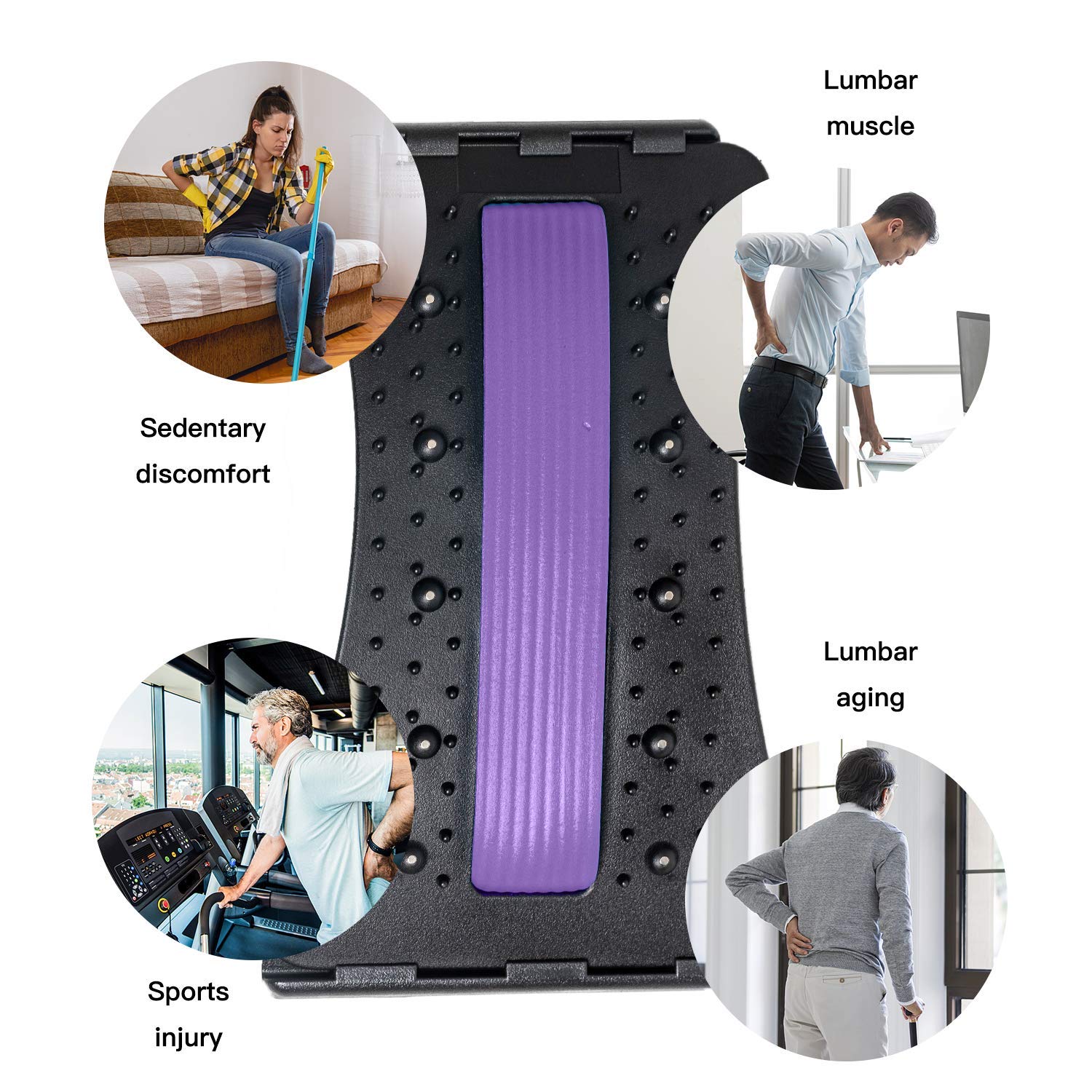 Spine Deck Back Stretcher with Acupressure Points, MultiLevel