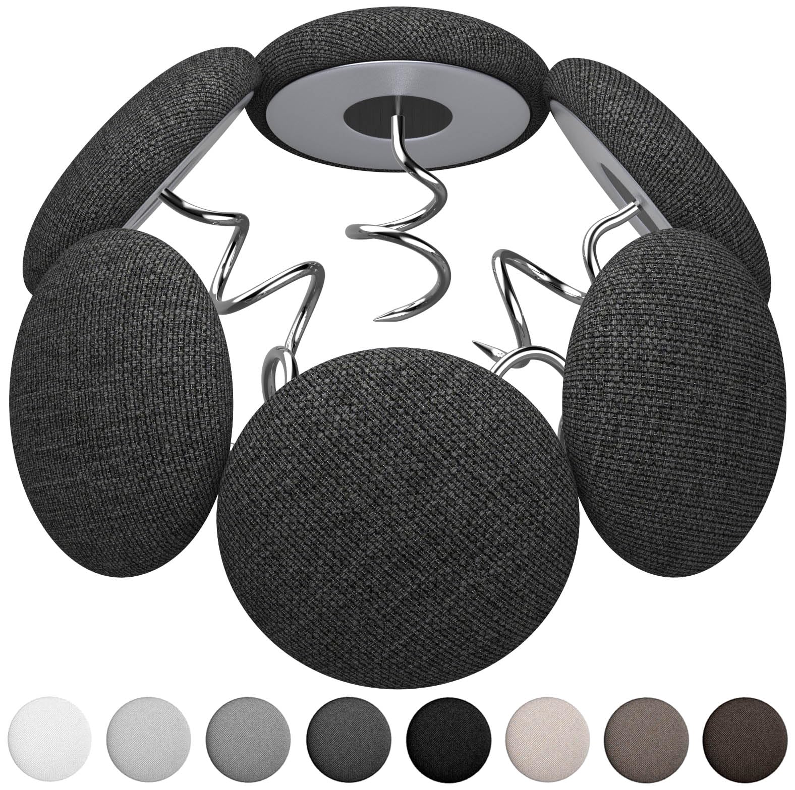 Photo 1 of 12 Colors Fabric Covered Button Twist Pins Dust Ruffle Pins- for Sofa?Upholstery?Armchair Caddies, Armrest Covers,Bed Skirts, Slipcovers, Headliners (12, Dark Grey)