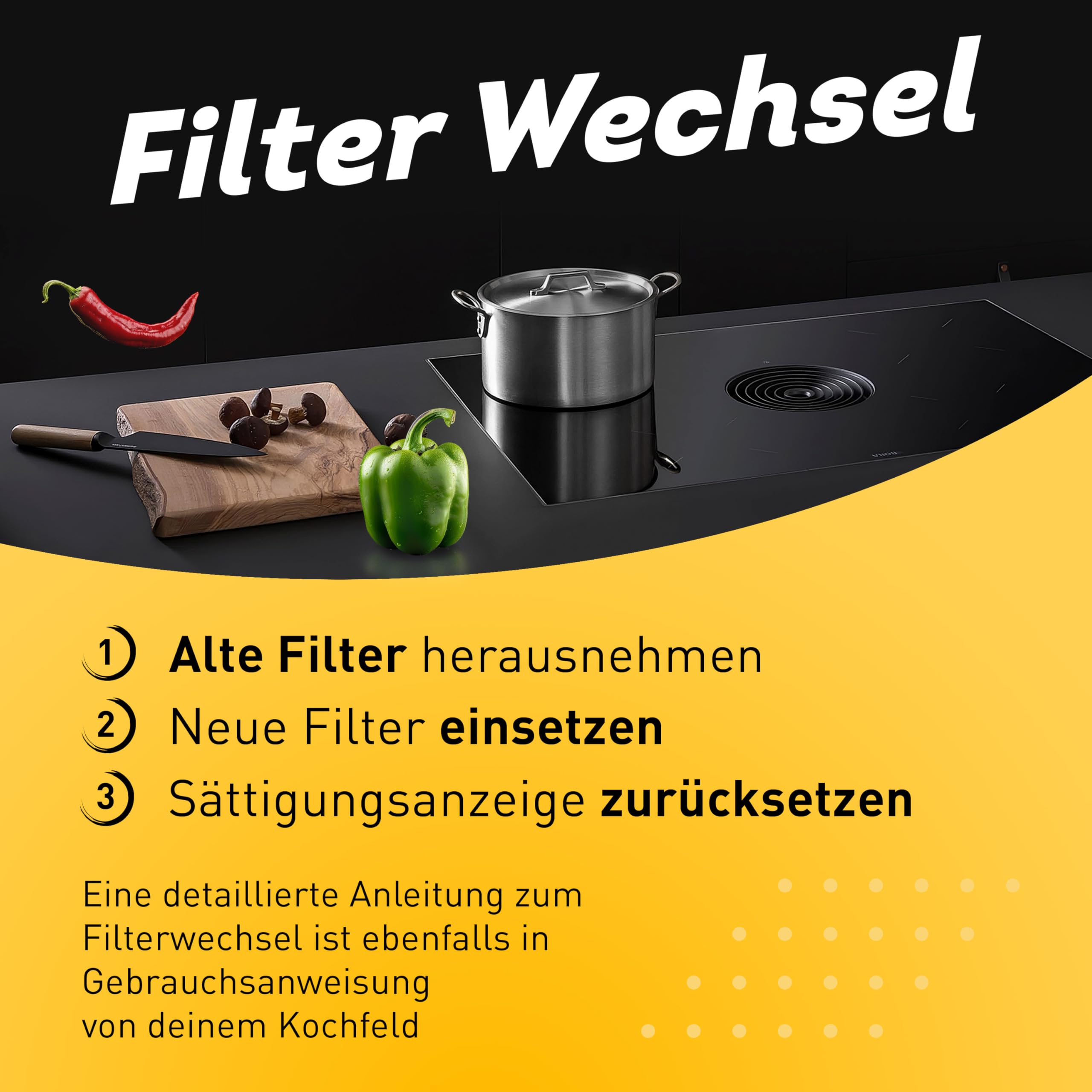 Tops Aktivkohlefilter für Bora Pure PUAKF - 2 hochwertige Filter für