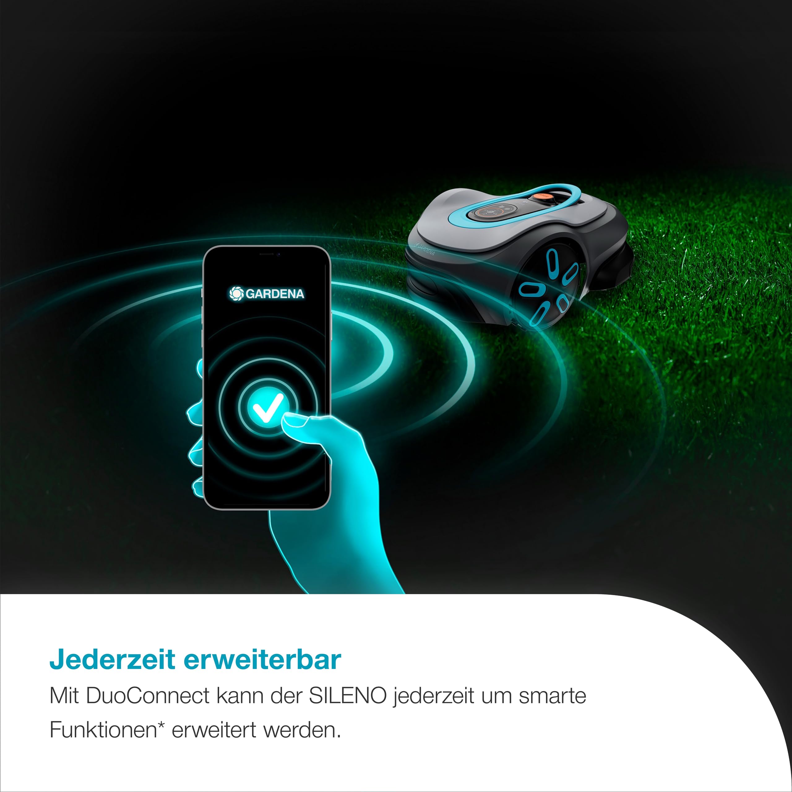 Gardena smart SILENO pro 600 m² Mähroboter, für Rasenflächen bis 600 m², LONA Intelligence, Trim-to-Edge, DuoConnect, leiser Betrieb, intelligenter Mäher mit App Steuerung (19802-20)