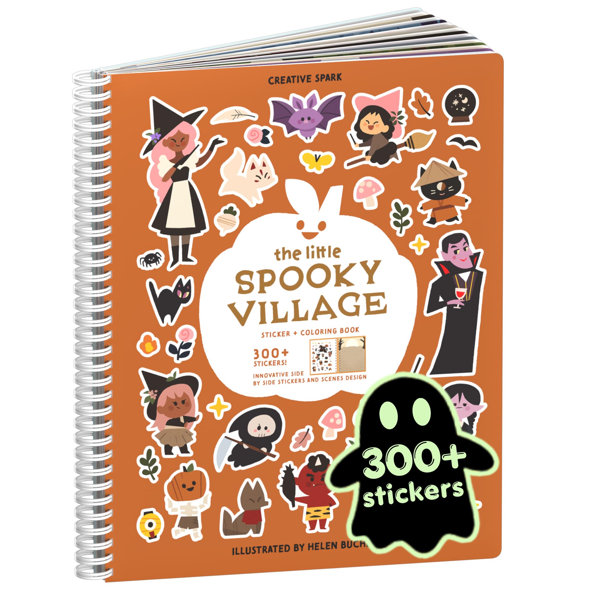 Cupkin Spooky Village Halloween Coloring &amp; Sticker Book | 300+ Stickers
