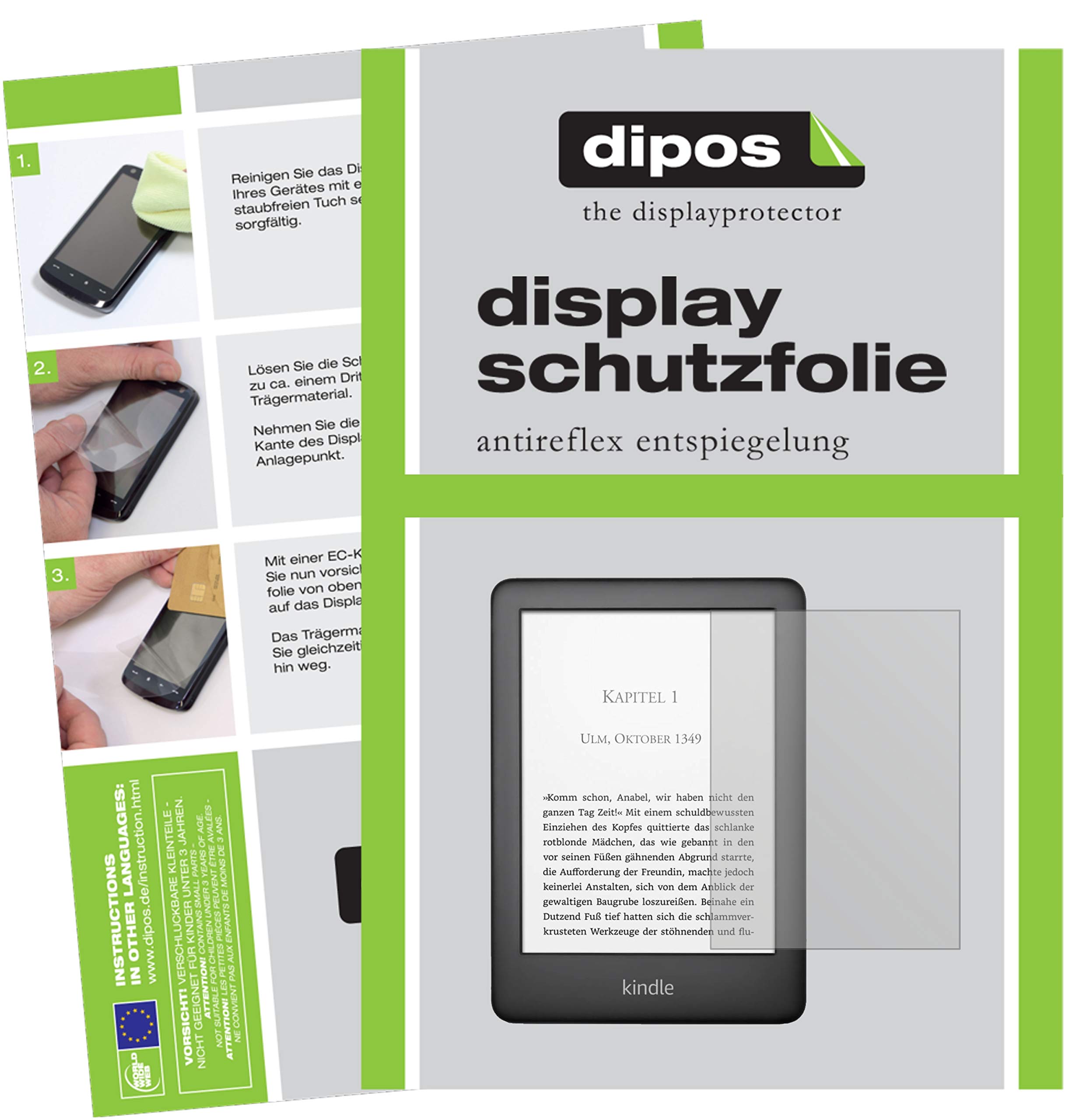 dipos 2x Pellicola opaca per Amazon Kindle E-Reader 10. Gen (2019)
