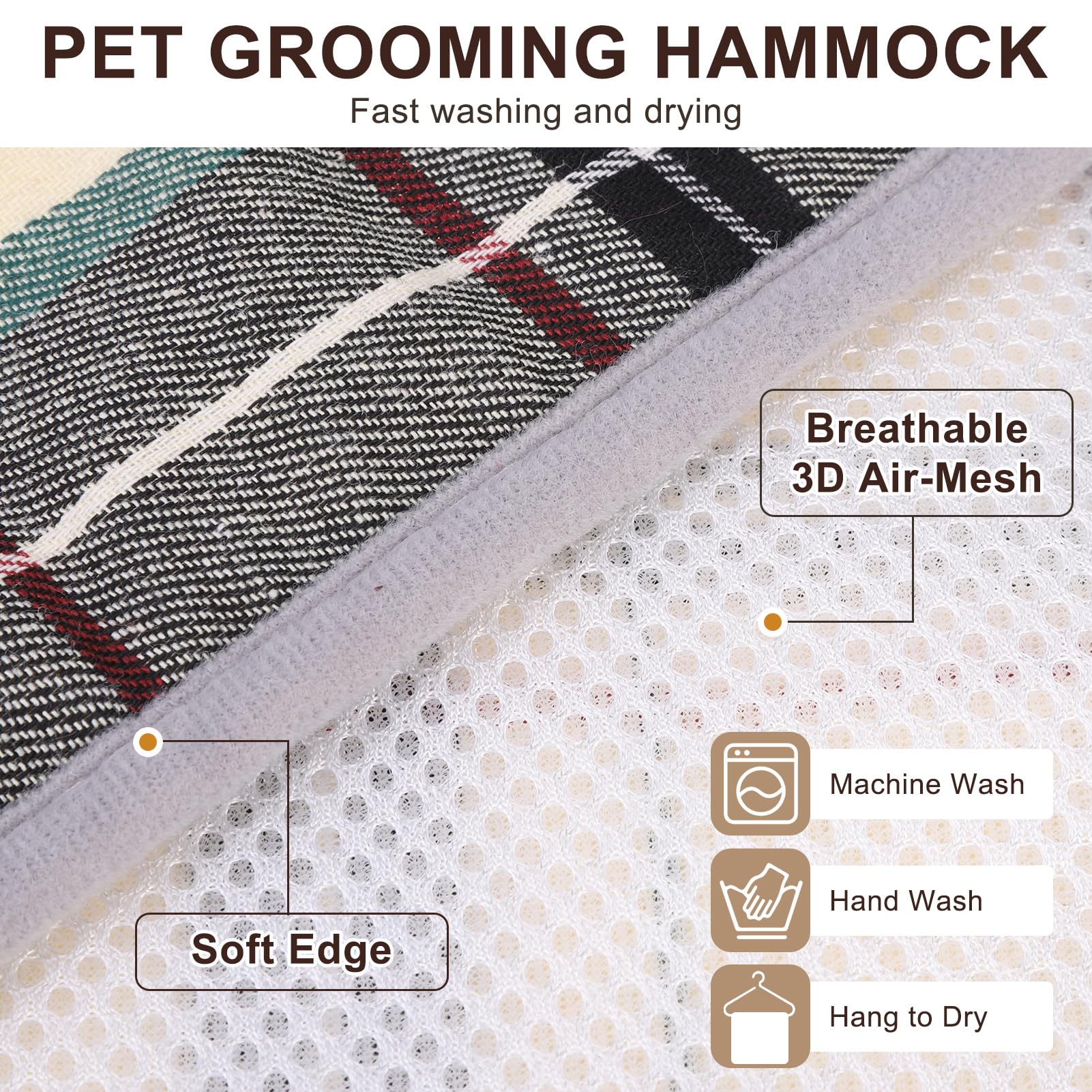 BEAUTYZOO Dog Grooming Hammock for Medium/Large Dogs- Dog Sling for Nail Trimming/Clipping- Dog Grooming Harness with Thick Fabric Neck Support & Strap Restraint Claw Care - Image 3