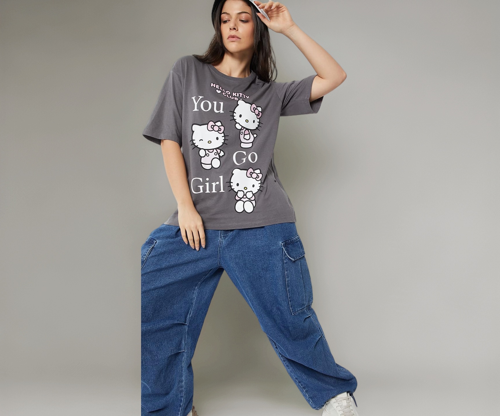Buy Max URB_N Women Hello Kitty Oversized T-Shirt at Amazon.in