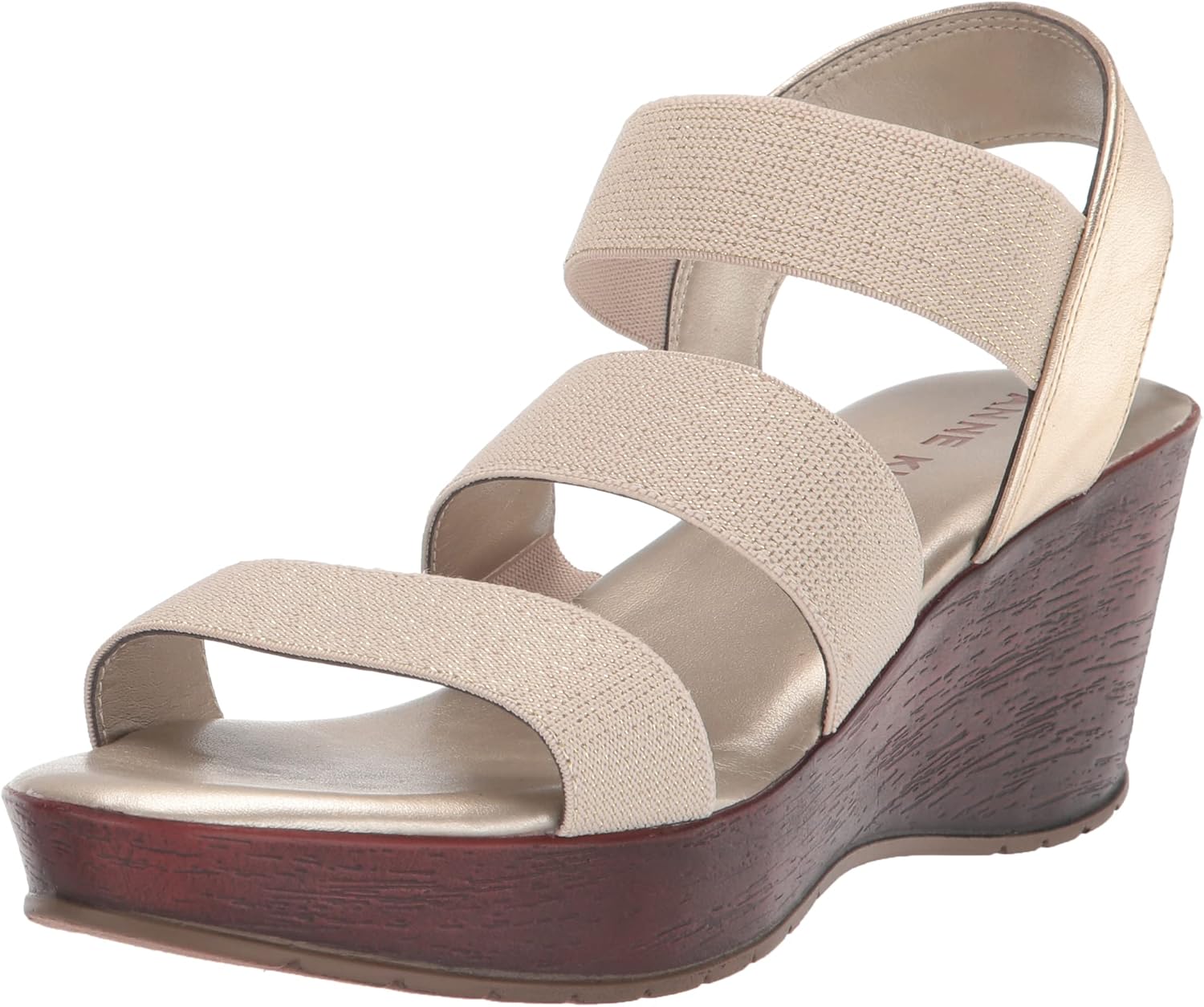 Anne Klein Women's Hadley Sandal, Gold, 7.5